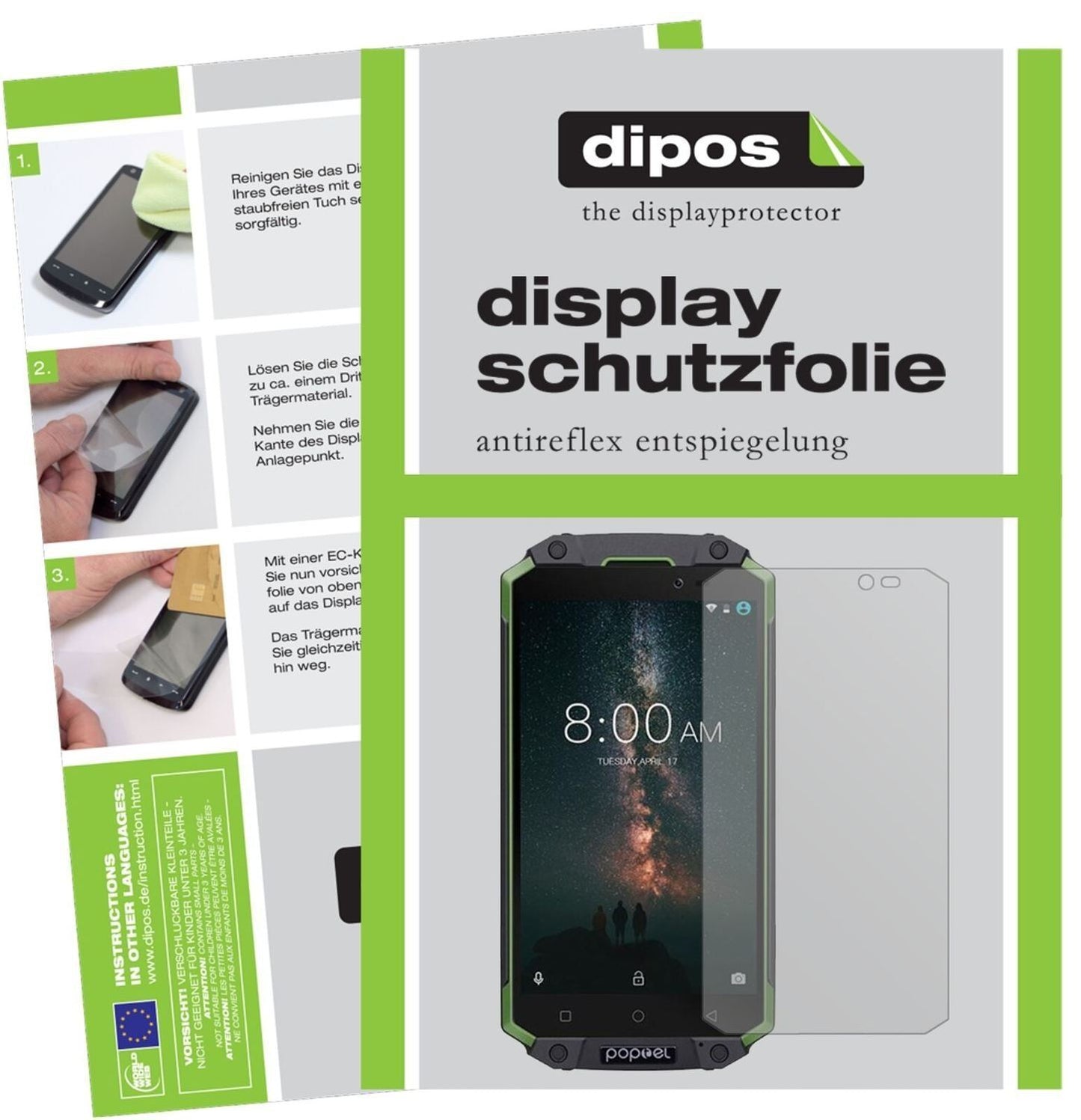 5x Schutzfolie matt für Poptel P9000 Max Display-S (2)
