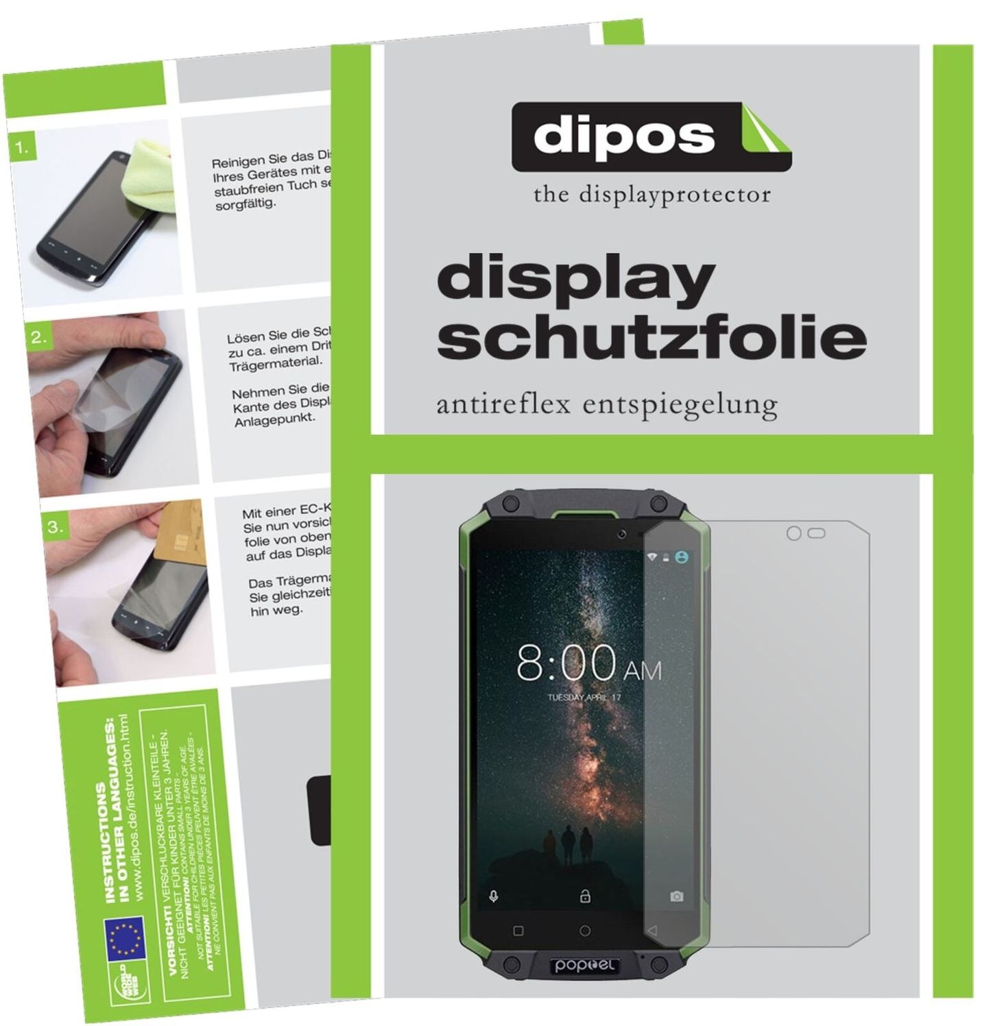 6x Schutzfolie matt für Poptel P9000 Max Display-S (1)