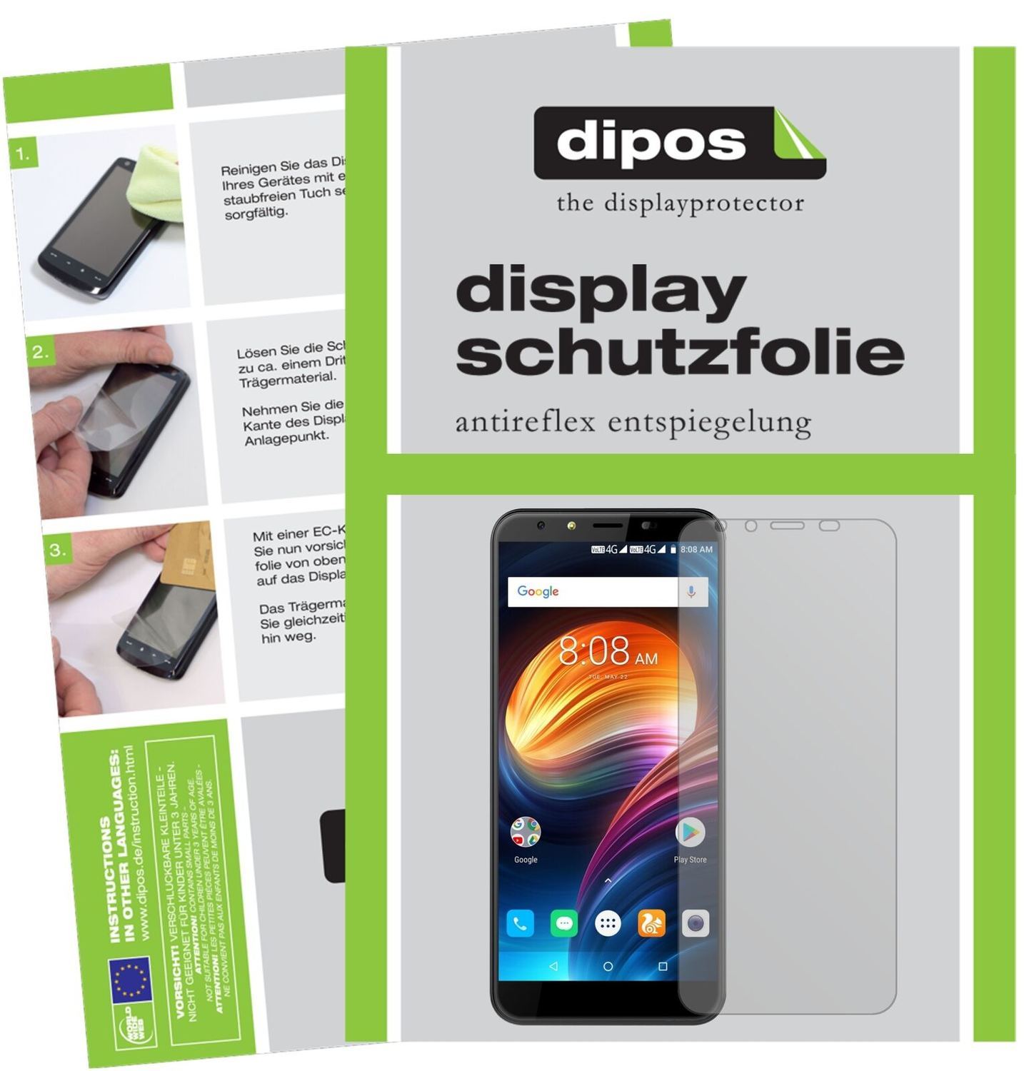 5x Schutzfolie matt für iVooMi i2 Display-Schutzfo (2)