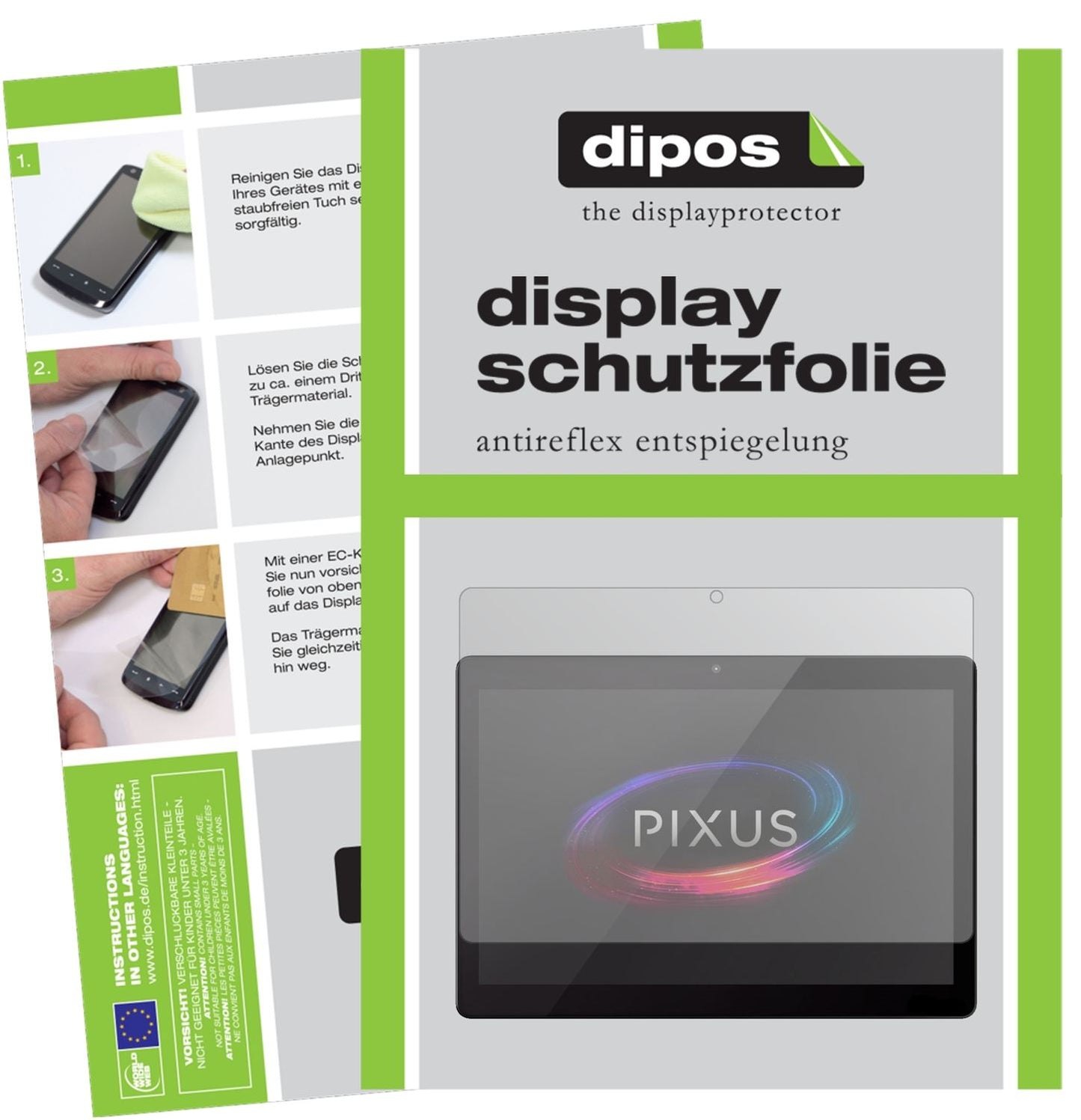 2x Schutzfolie matt für Pixus Vision 10.1 Display- (1)