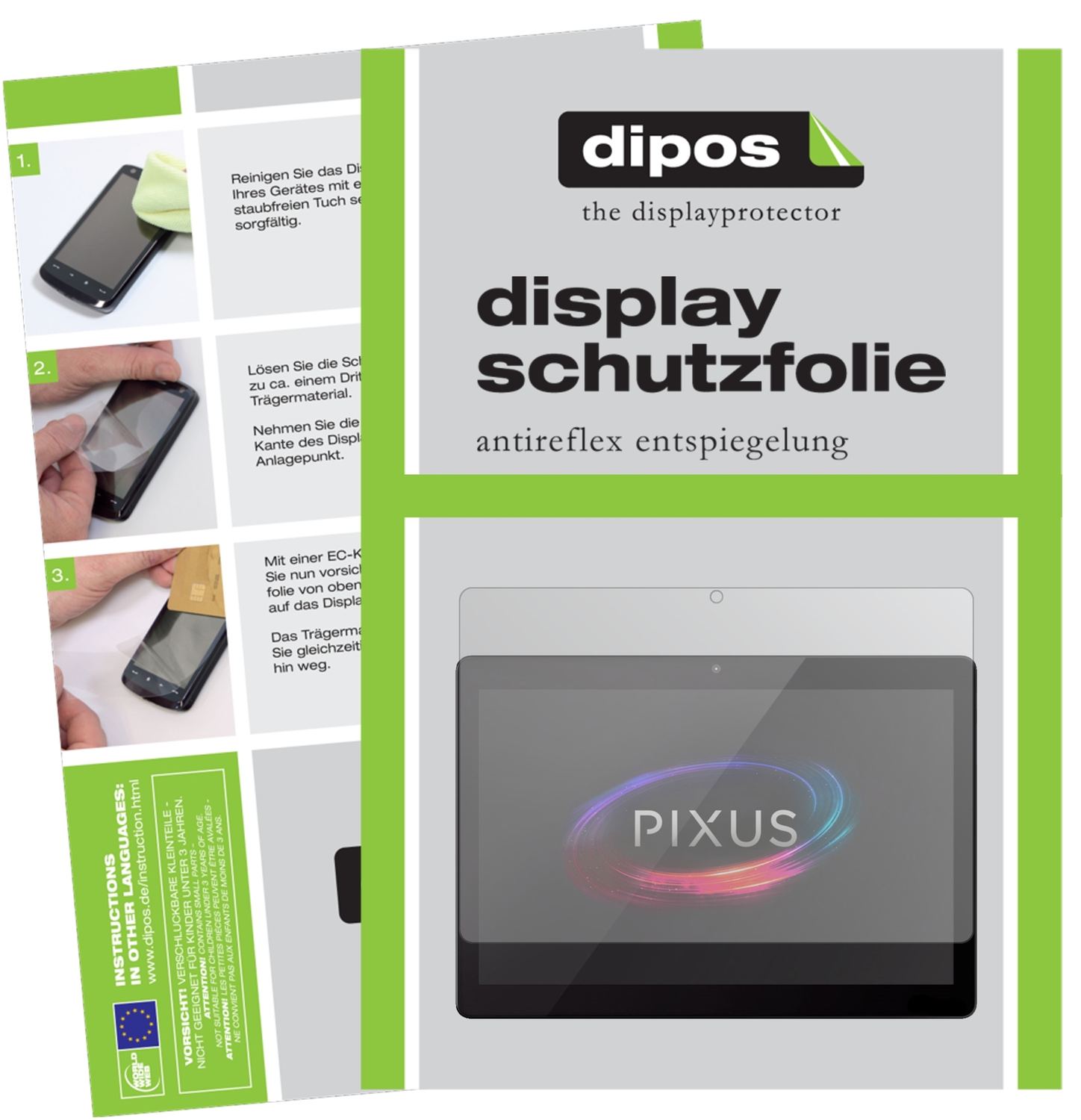 2x Schutzfolie matt für Pixus Vision 10.1 Display- (1)