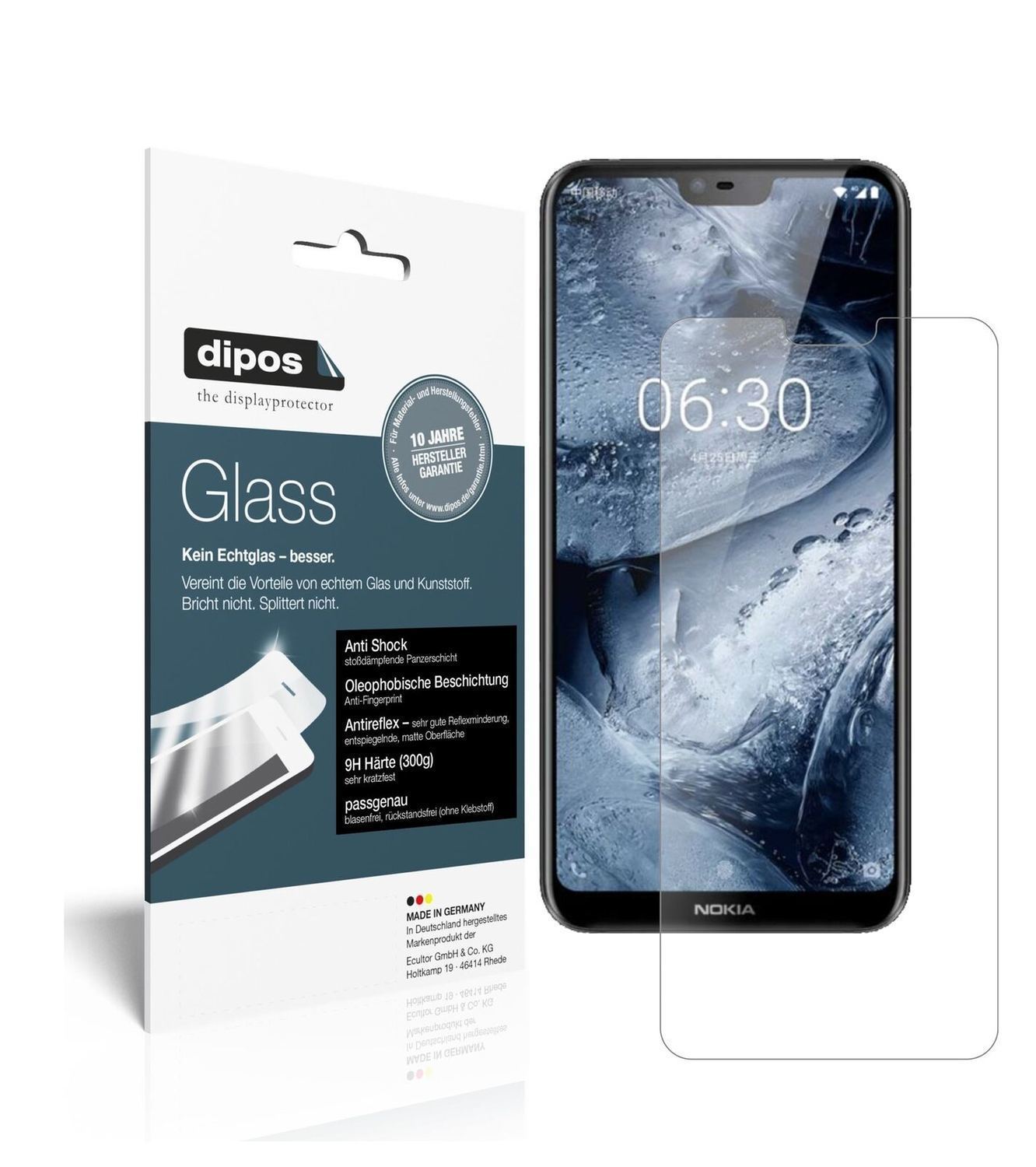 1x 9H Schutzfolie matt für Nokia X6 2018 TA1099 Pa (2)