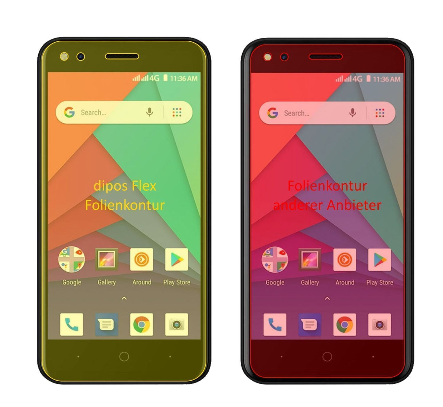 3x 3D Full Cover Schutzfolie für Micromax Bharat G (2)