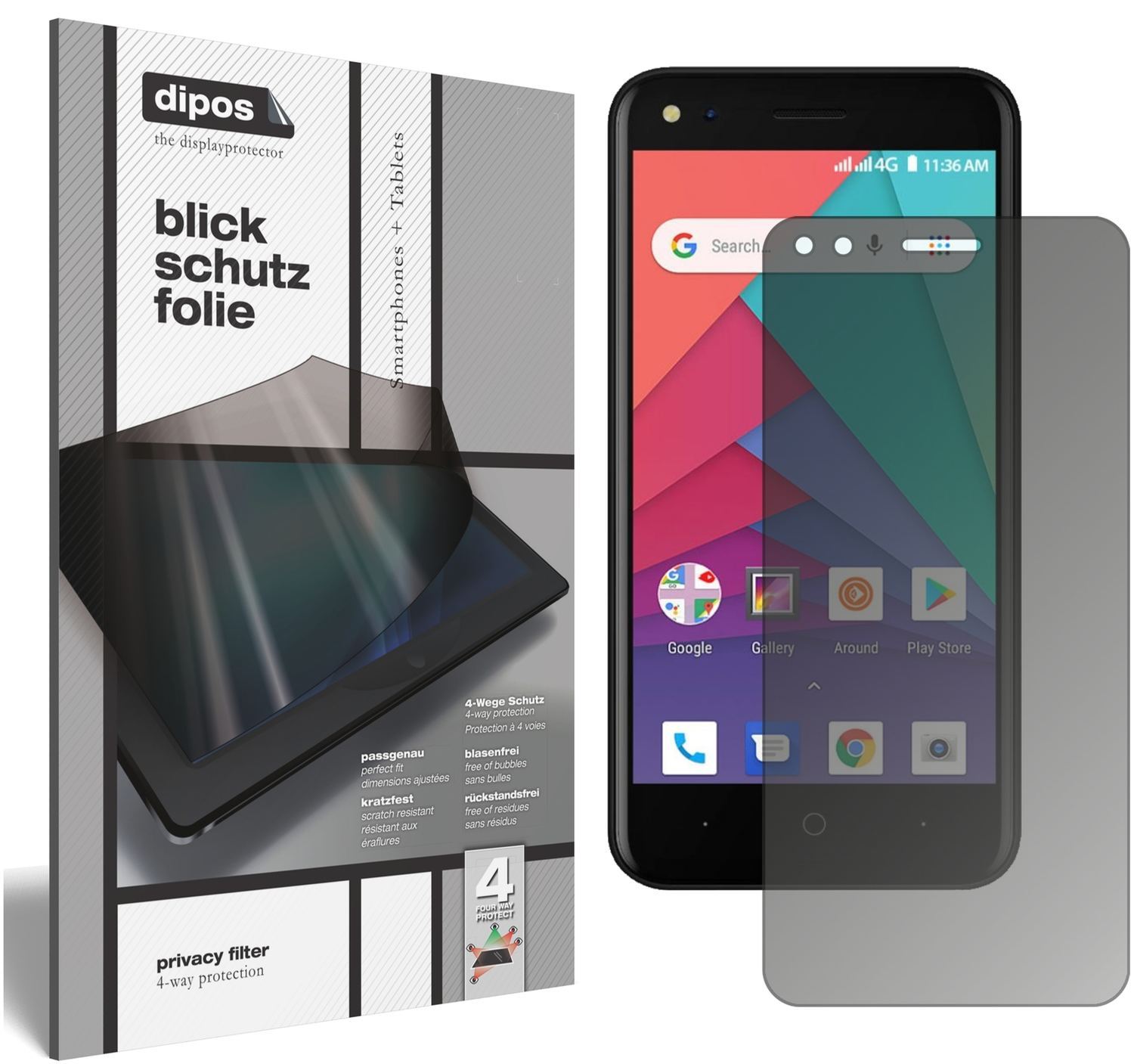 Blickschutzfolie für Micromax Bharat Go matt Schut (1)
