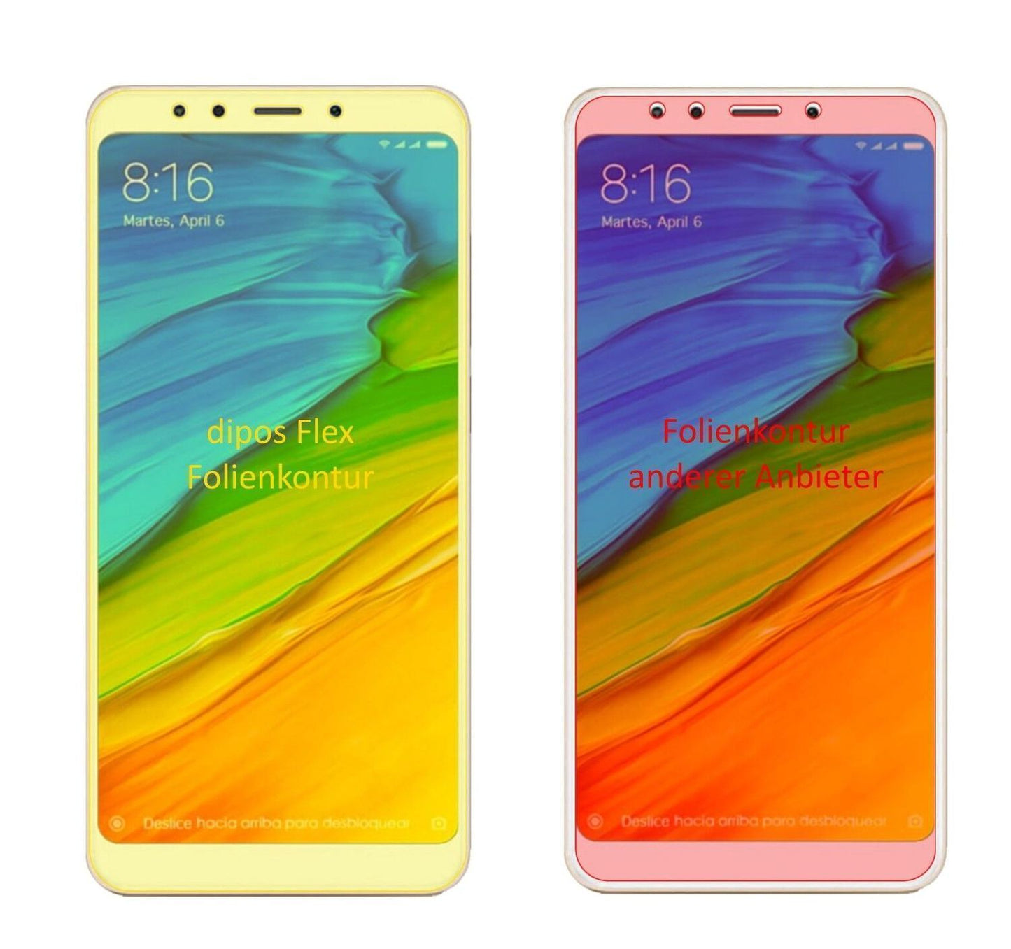 2x 3D Full Cover Schutzfolie für Xiaomi Redmi 5 Pl (1)