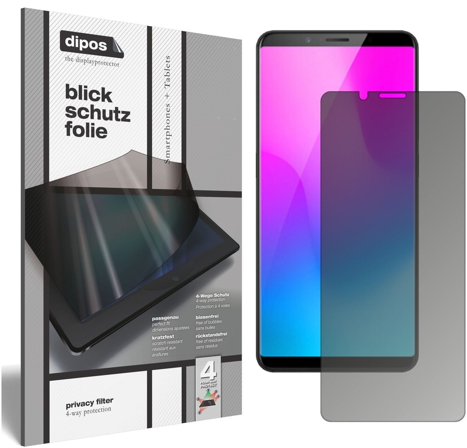 Blickschutzfolie für Nubia Z18 Mini matt Schutzfol (1)