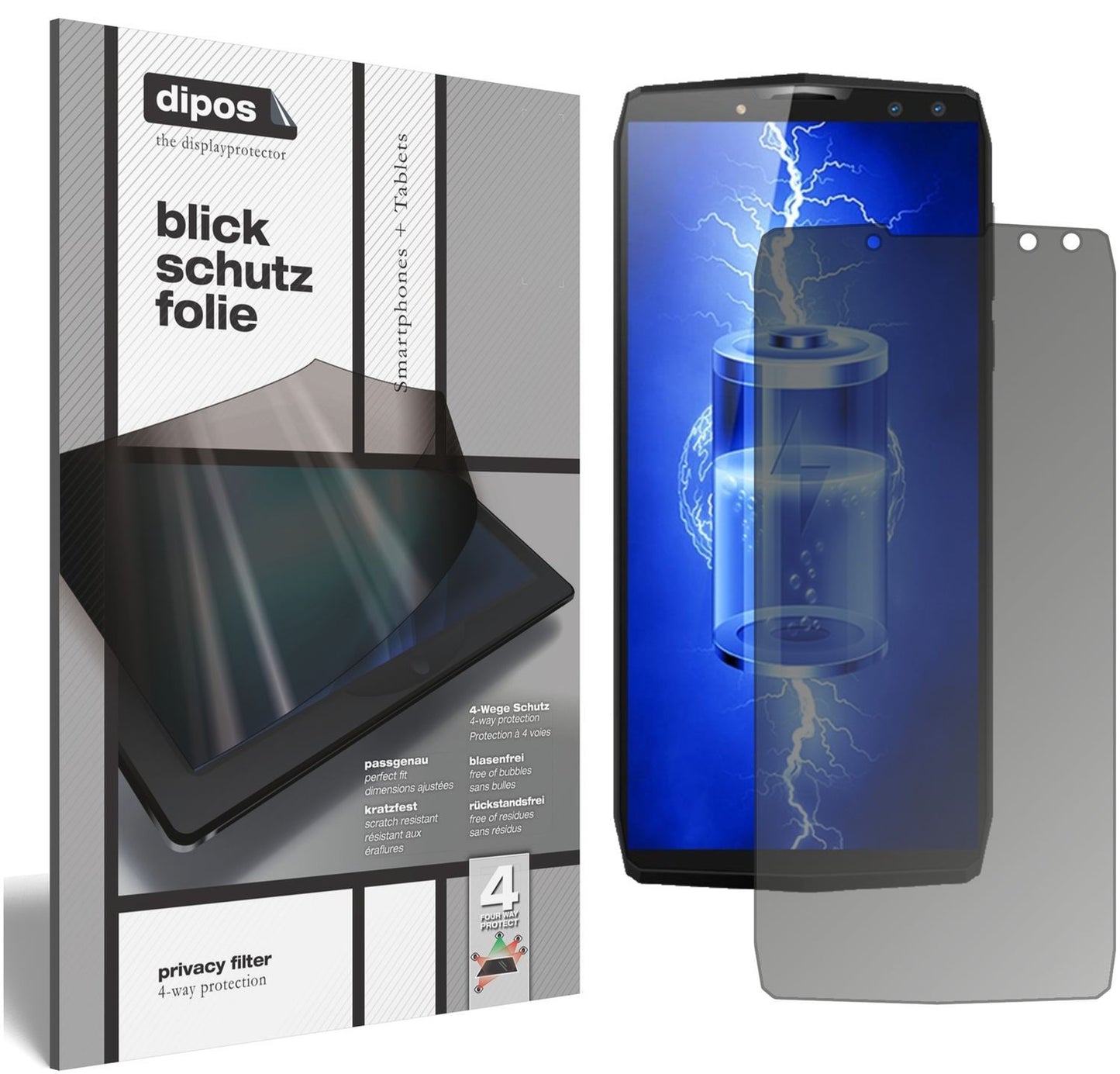 Blickschutzfolie für Blackview P10000 Pro matt Sch (1)