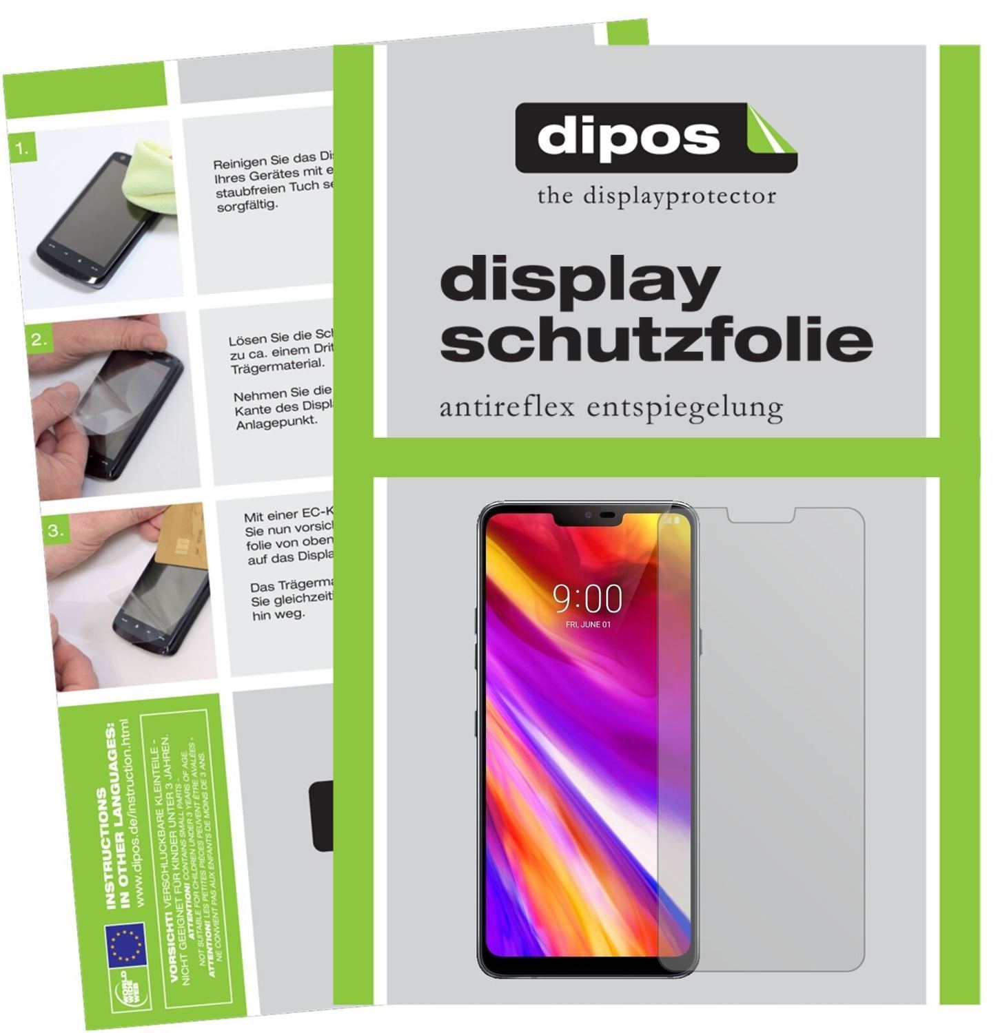 5x Schutzfolie matt für LG G7 ThinQ Display-Schutz (2)