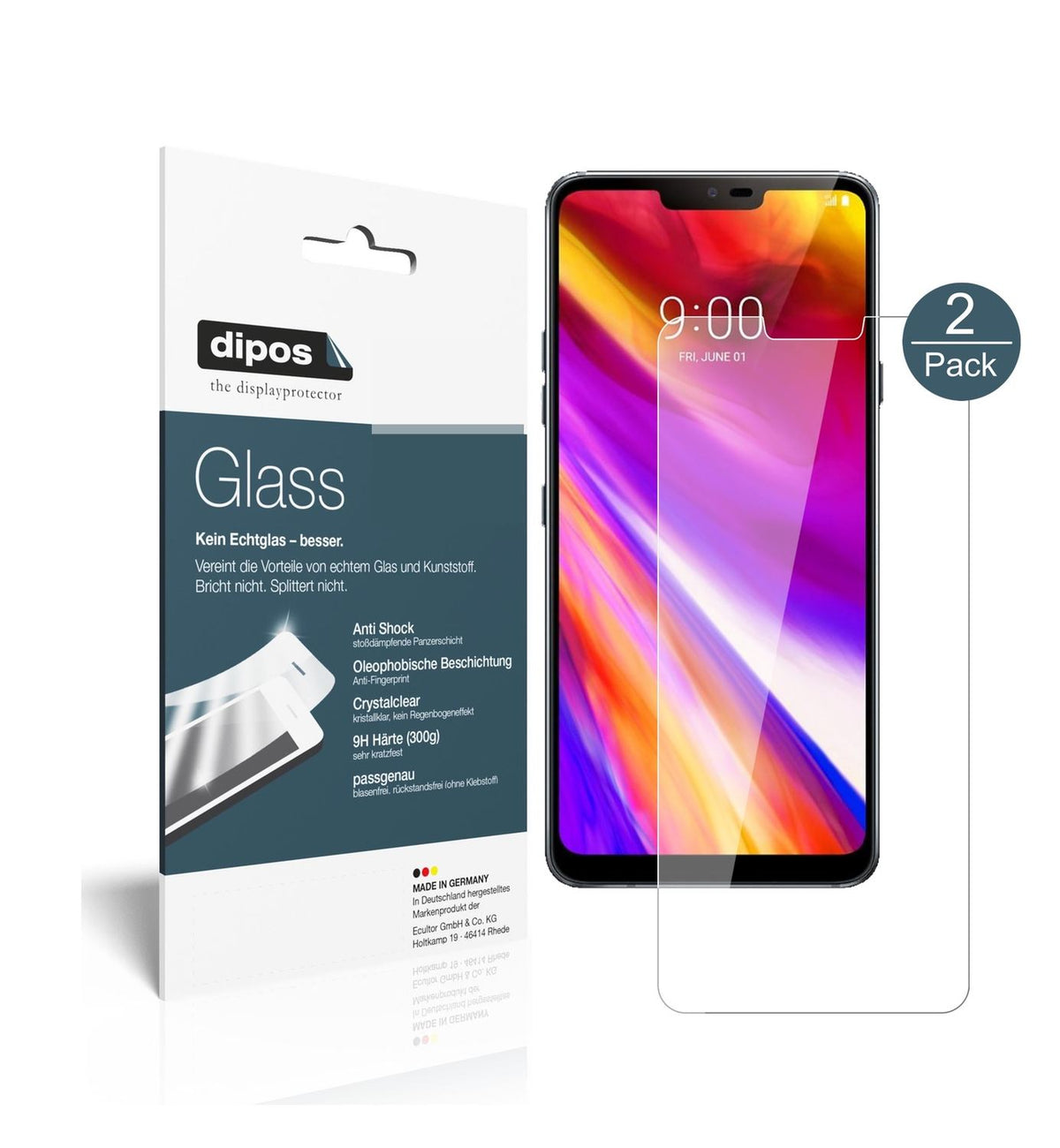 2x 9H Schutzfolie für LG G7 ThinQ Panzerfolie (1)