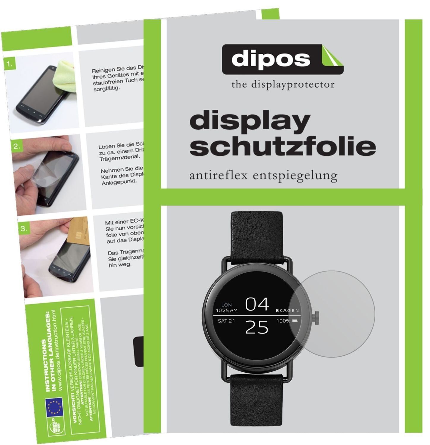 5x Schutzfolie matt für Skagen Falster Display-Sch (2)
