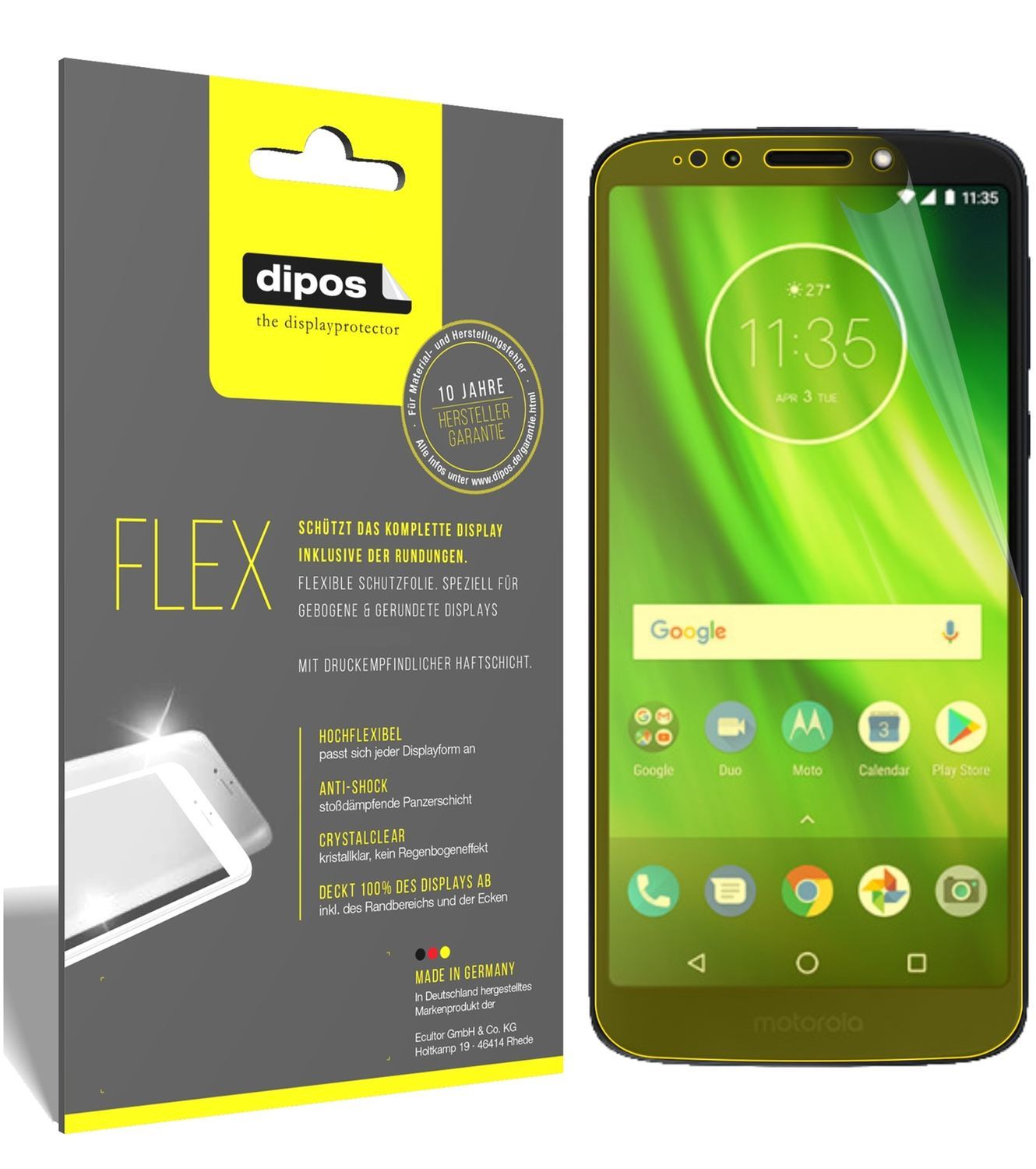 3x 3D Full Cover Schutzfolie für Lenovo Moto G6 Pl (1)