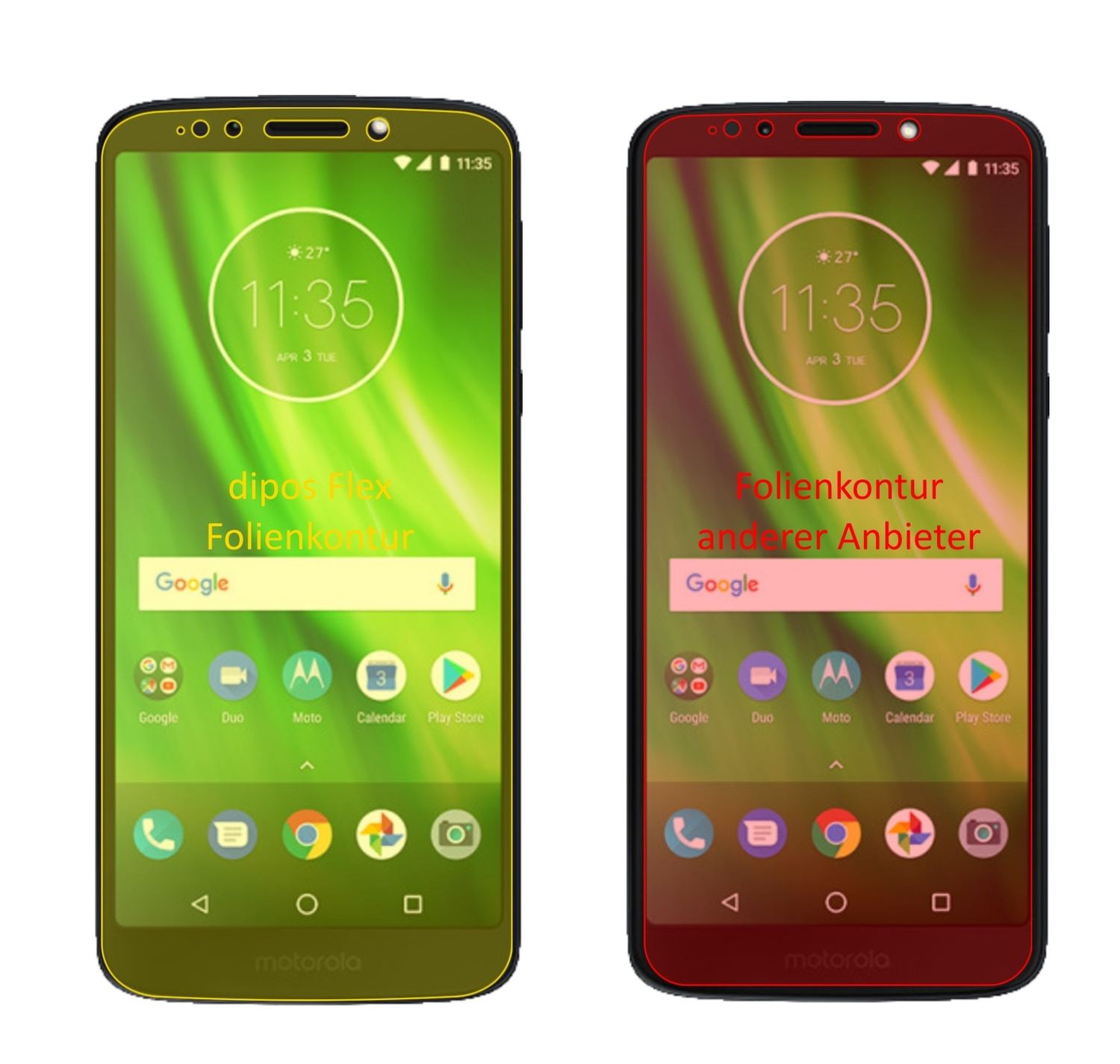 3x 3D Full Cover Schutzfolie für Lenovo Moto G6 Pl (2)