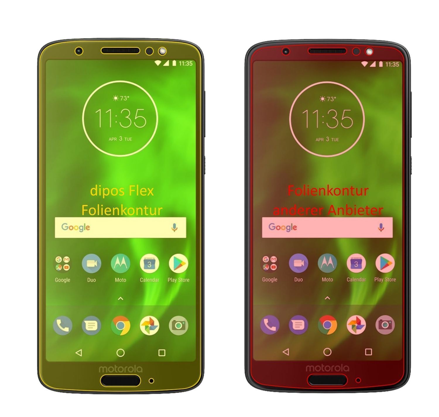 3x 3D Full Cover Schutzfolie für Lenovo Moto G6 (2)