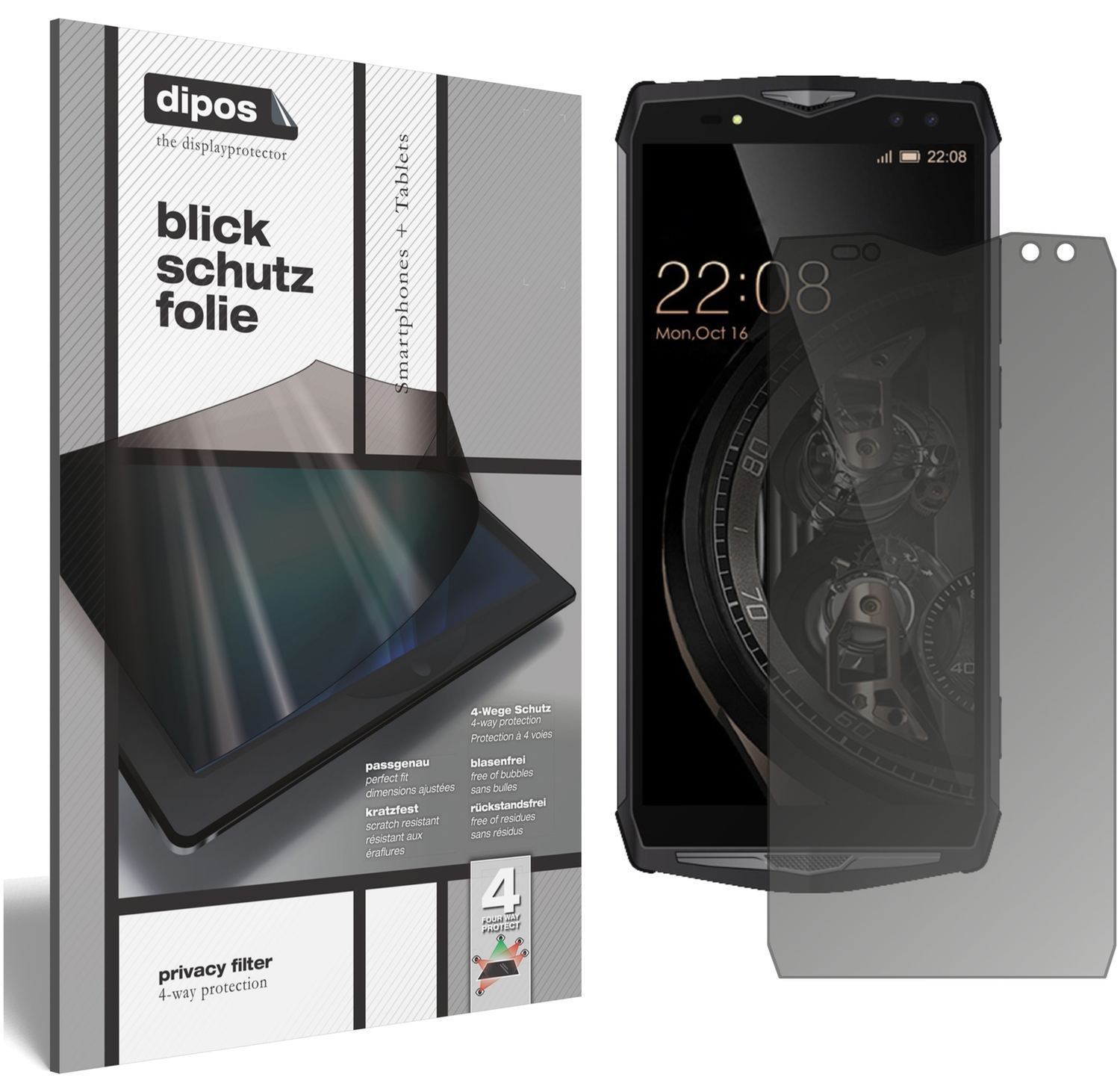 Blickschutzfolie für Ulefone Power 5 matt Schutzfo (1)