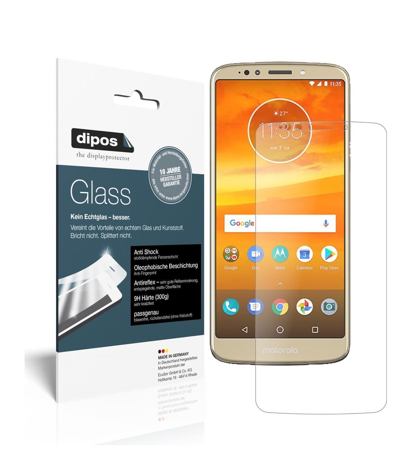 1x 9H Schutzfolie matt für Motorola Moto E5 Panzer (2)