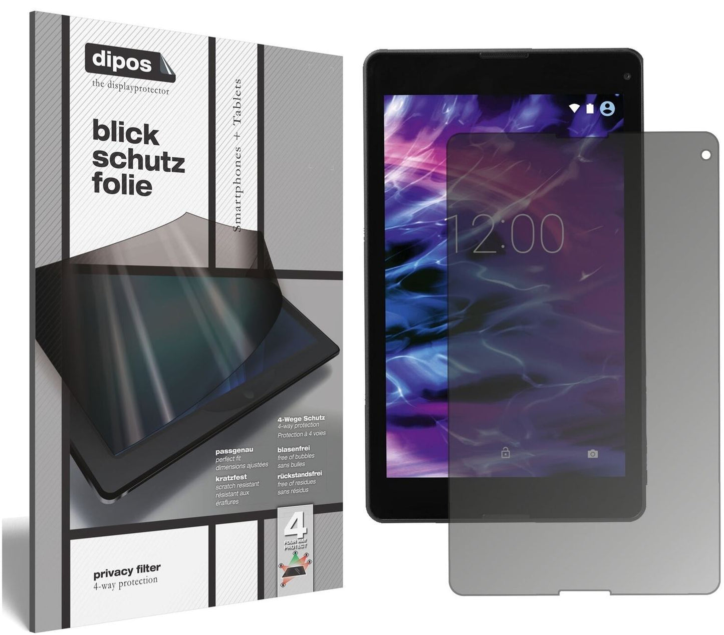 Blickschutzfolie für Medion Lifetab P8524 matt Sch (2)