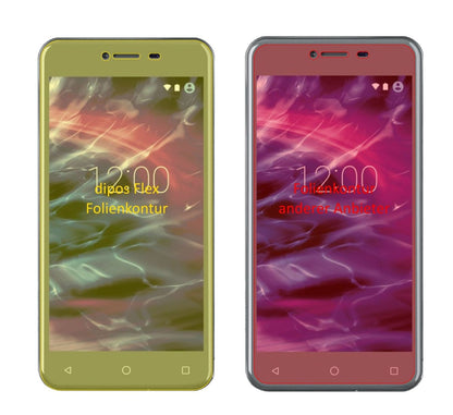 2x 3D Full Cover Schutzfolie für Medion Life E5008 (1)