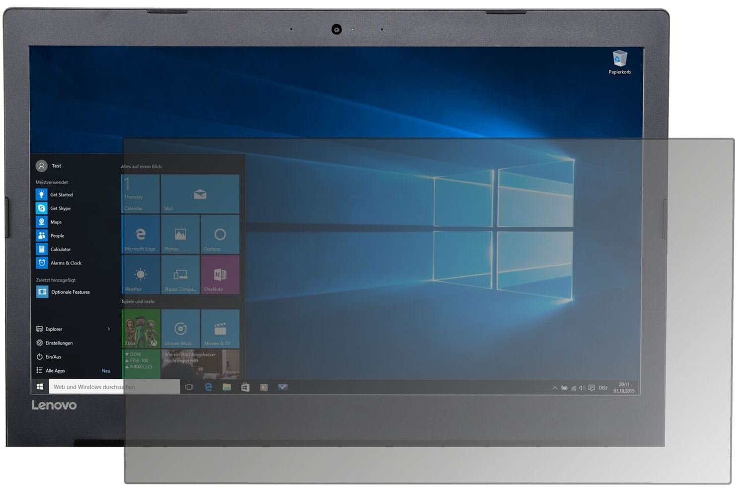 Blickschutzfolie für Lenovo Ideapad 320 (17.3 Zoll (2)