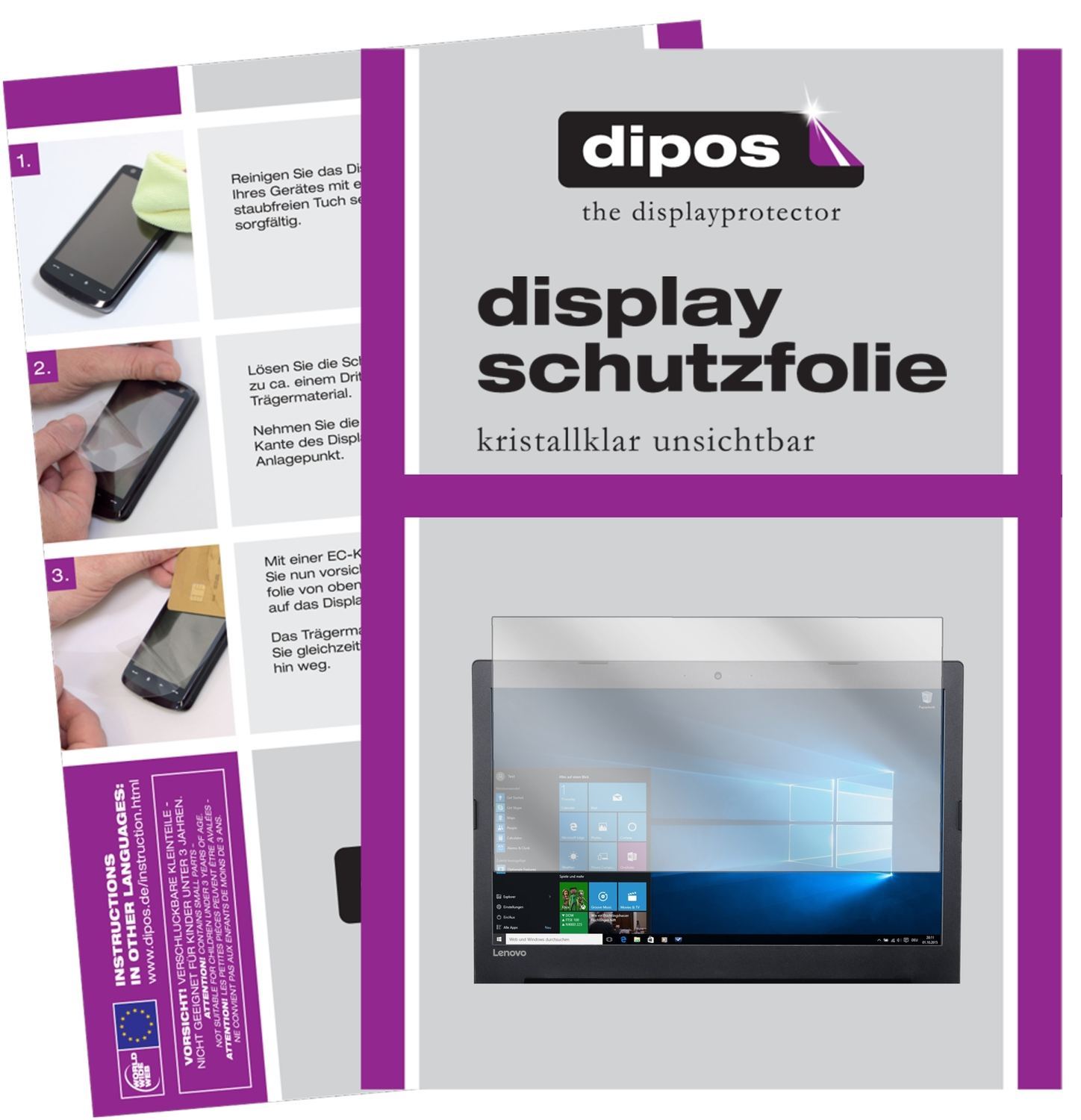 2x Schutzfolie klar für Lenovo Ideapad 320 (17.3 Z (1)