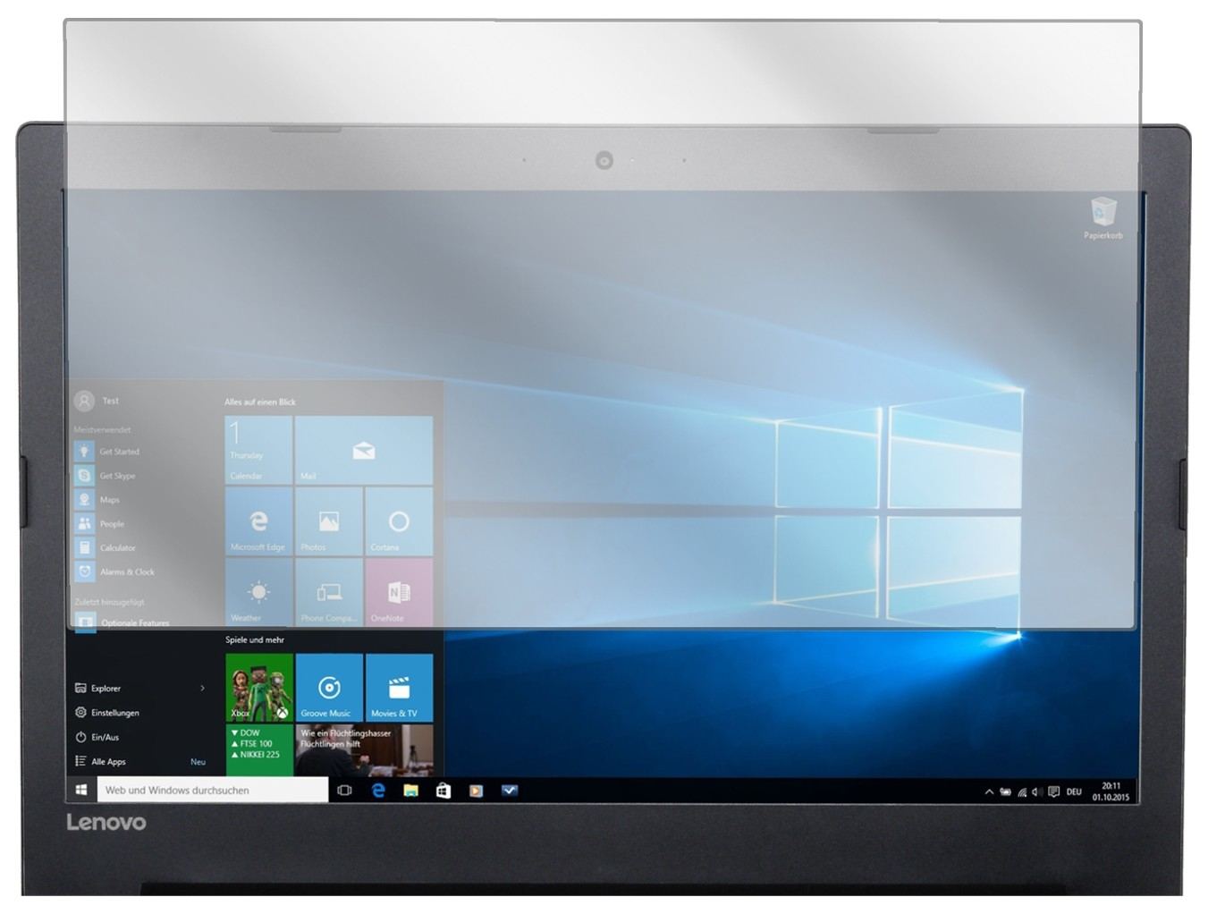 2x Schutzfolie klar für Lenovo Ideapad 320 (17.3 Z (2)