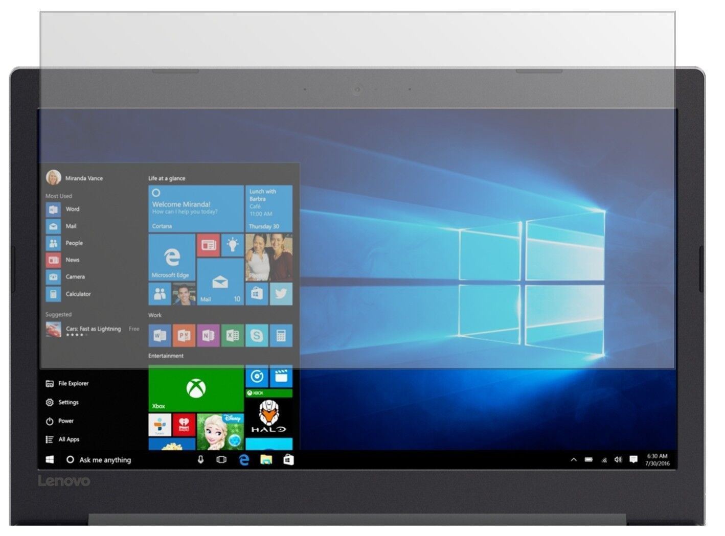 1x Schutzfolie matt für Lenovo Ideapad 320 (15.6 Z (1)