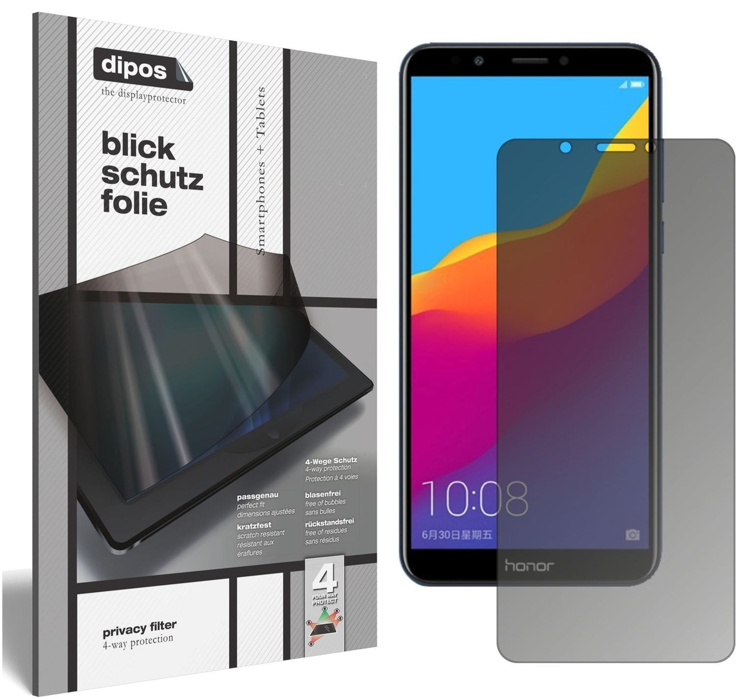 Blickschutzfolie für Huawei Honor 7C matt Schutzfo (1)