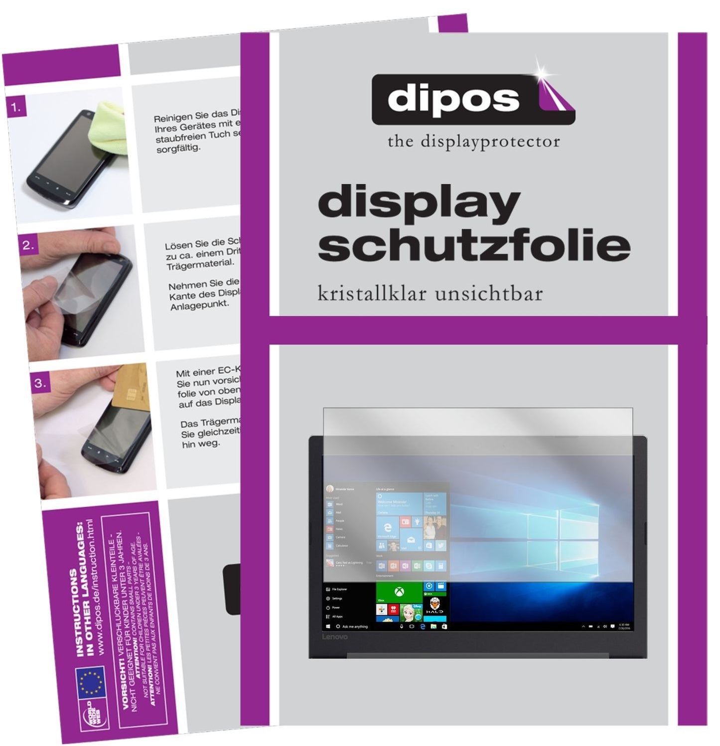2x Schutzfolie klar für Lenovo Ideapad 320 (15.6 Z (1)