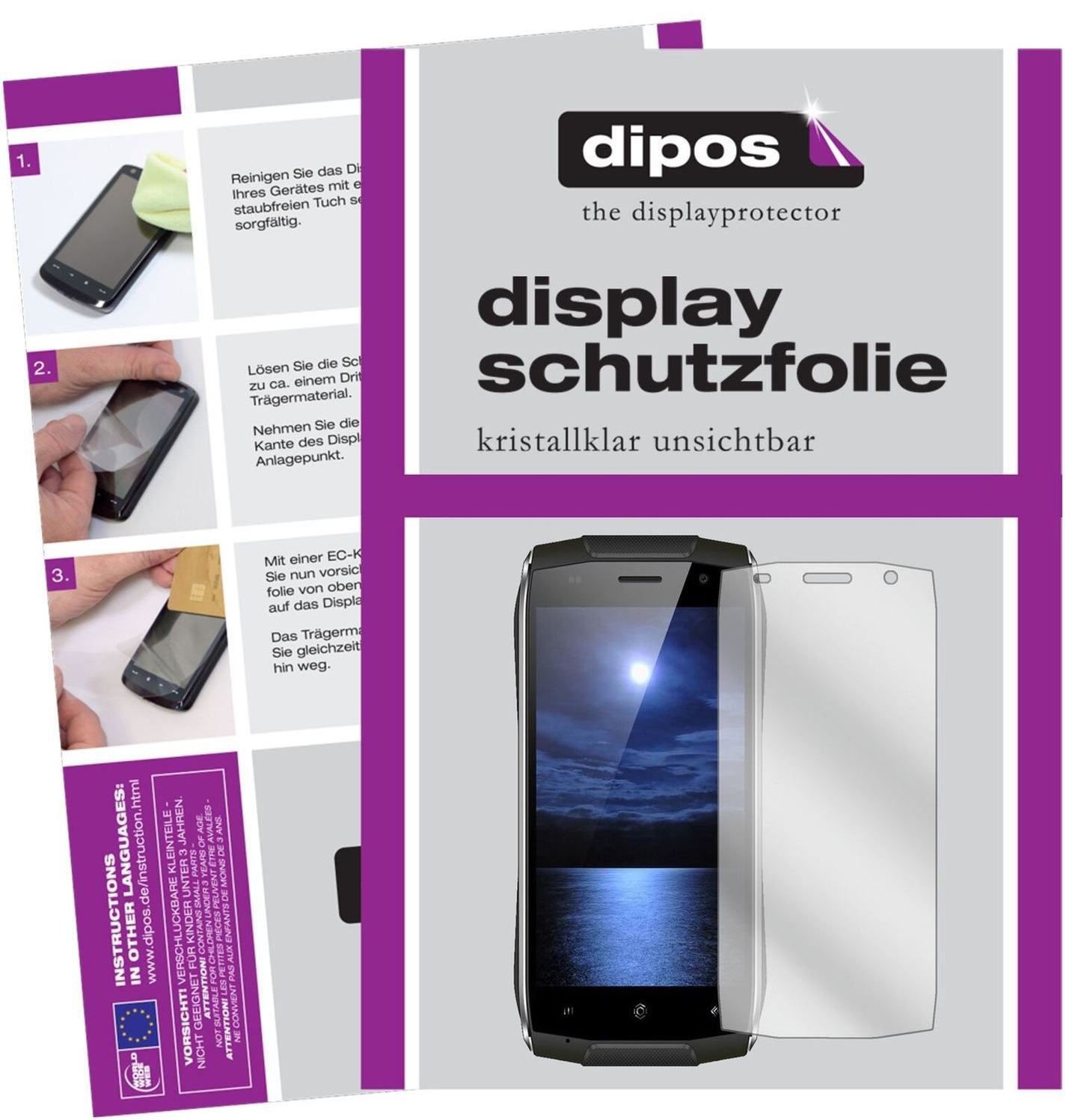 5x Schutzfolie klar für Homtom Zoji Z6 Display-Sch (2)
