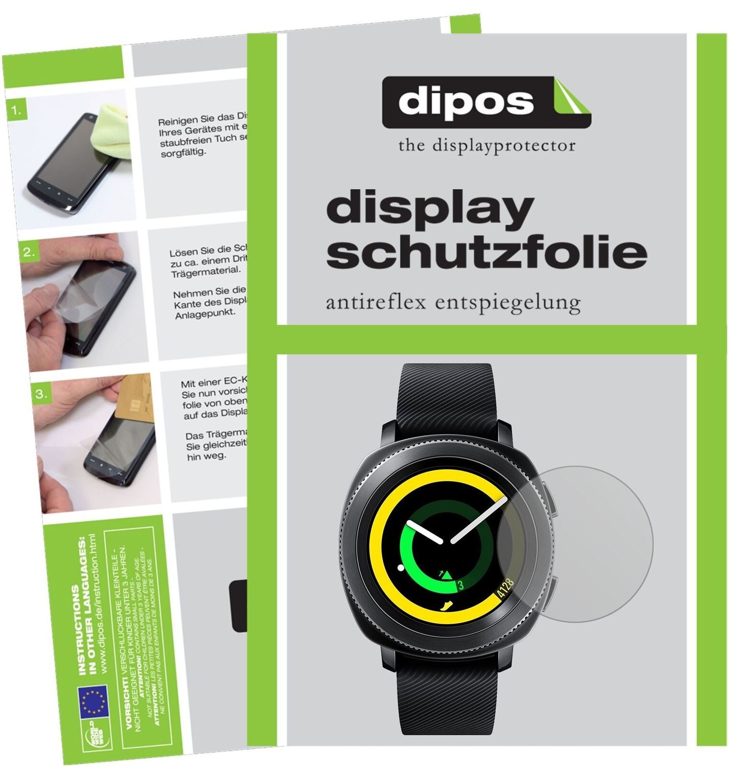 5x Schutzfolie matt für Samsung Gear Sport R600 Di (2)
