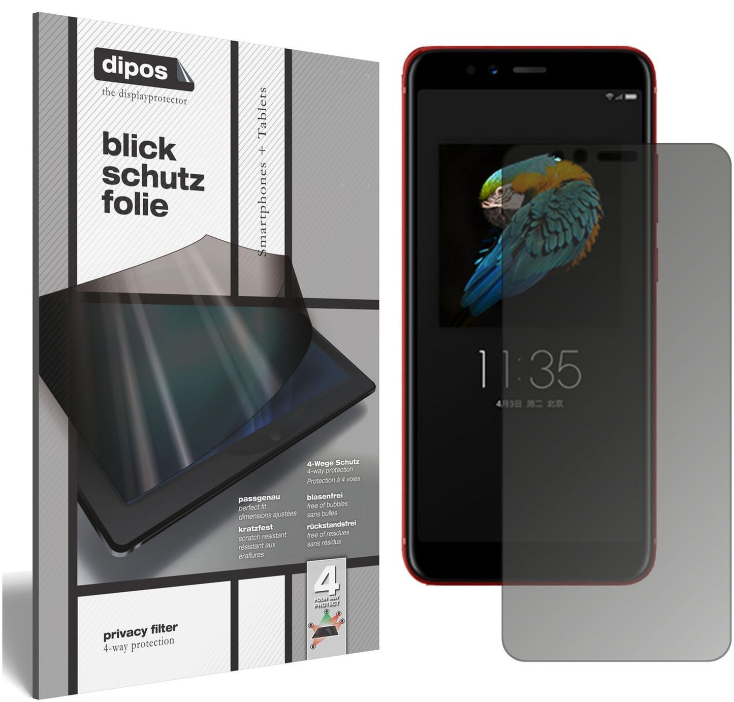 Blickschutzfolie für Lenovo S5 (2018) matt Schutzf (1)