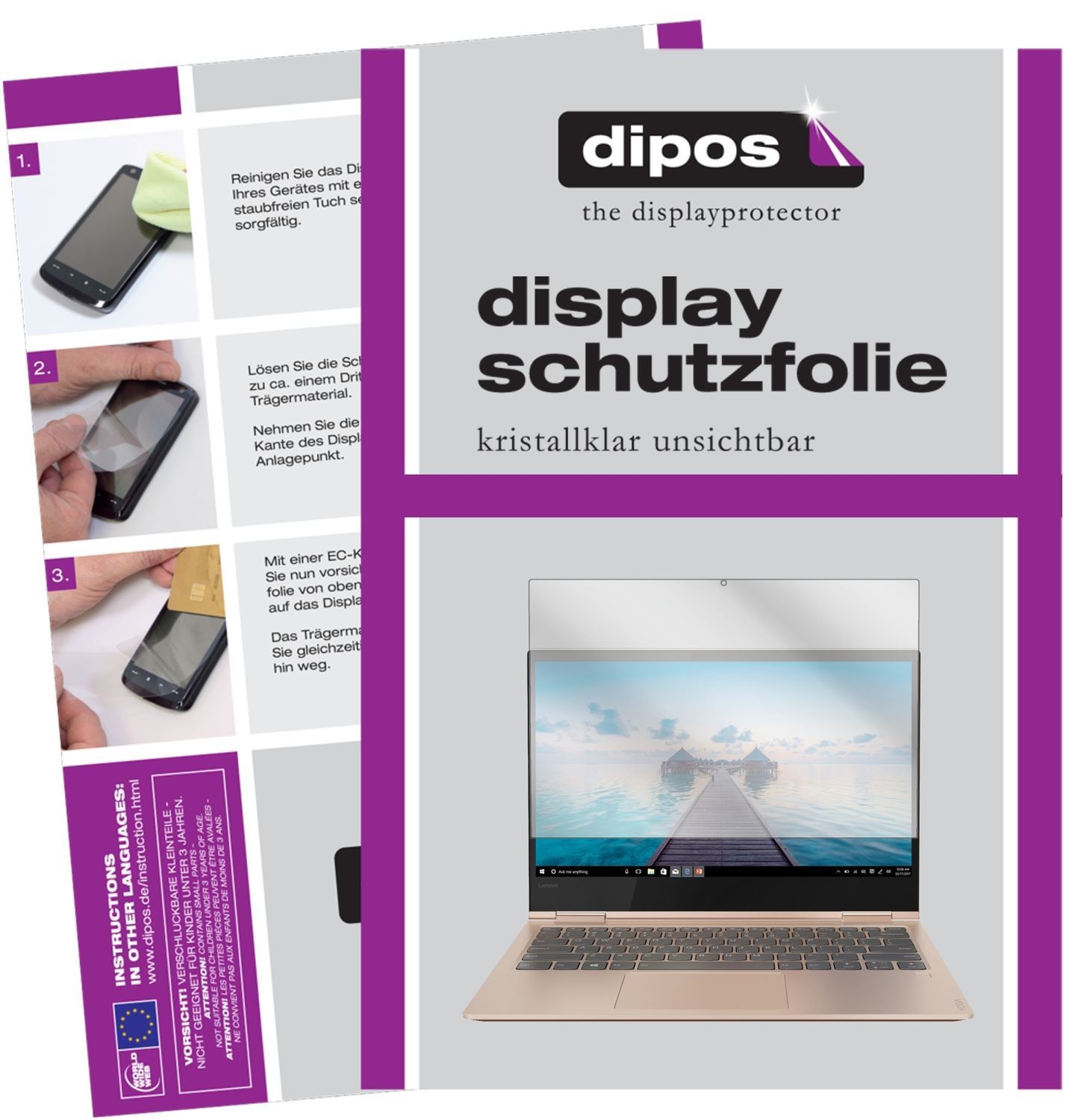 2x Schutzfolie klar für Lenovo Yoga 730-15IKB (15. (1)