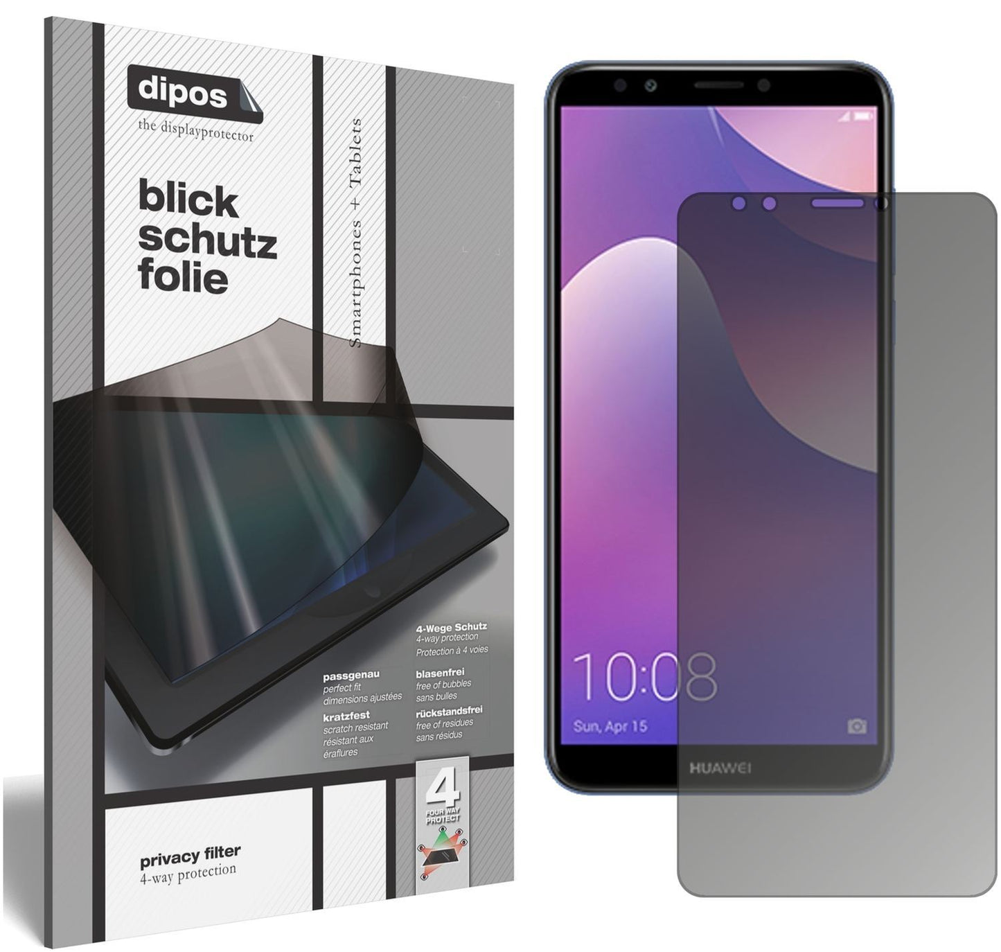 Blickschutzfolie für Huawei Y7 Prime (2018) matt S (1)