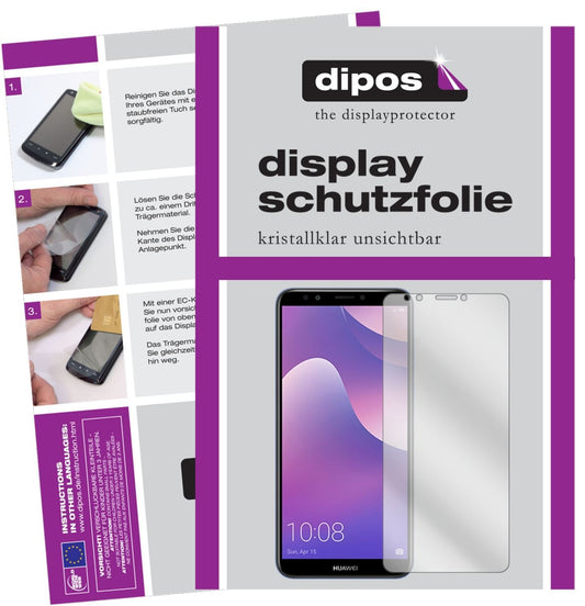 2x Schutzfolie klar für Huawei Y7 Prime (2018) Dis (1)
