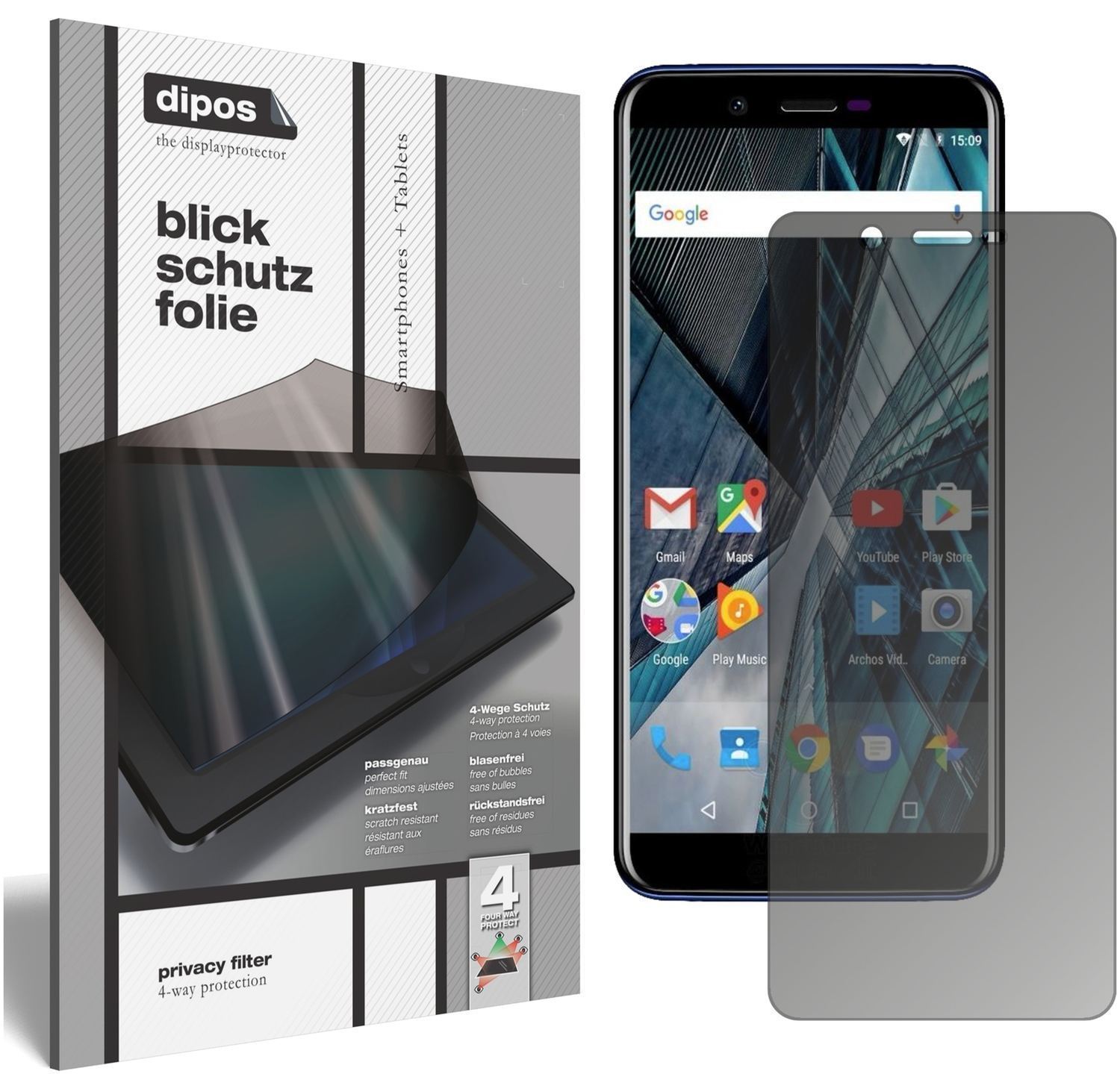 Blickschutzfolie für Archos Core 57S matt Schutzfo (1)