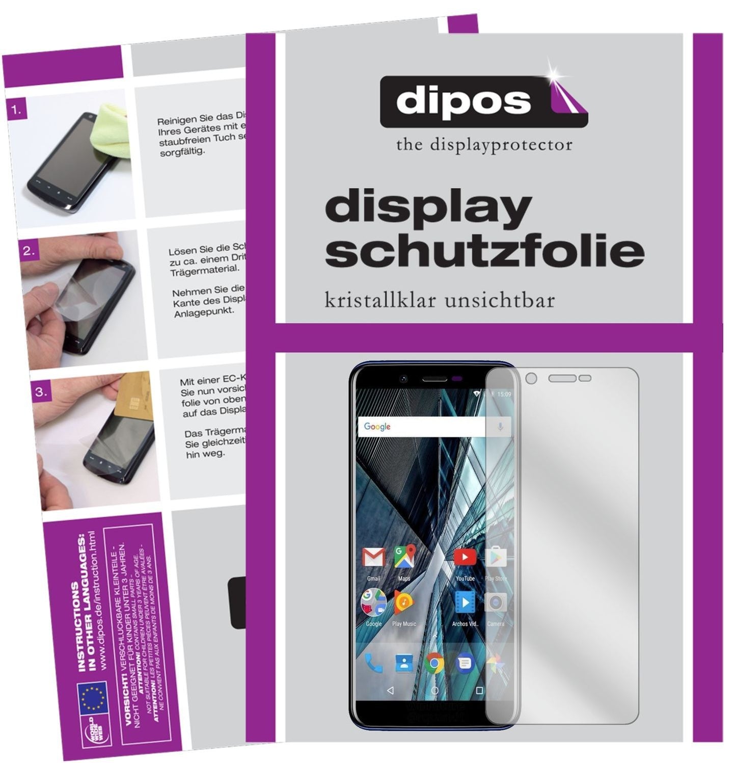 2x Schutzfolie klar für Archos Core 57S Display-Sc (1)