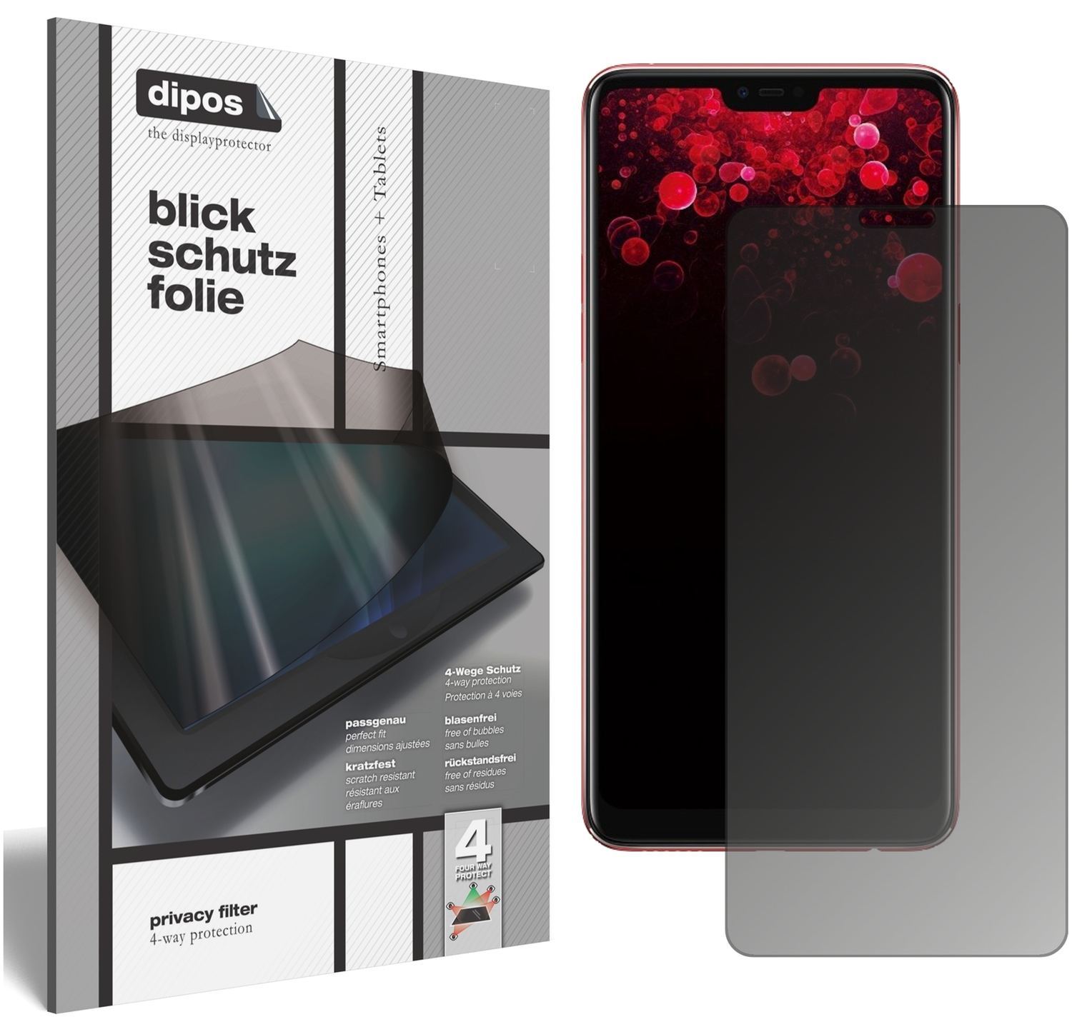 Blickschutzfolie für Oppo F7 matt Schutzfolie Priv (1)