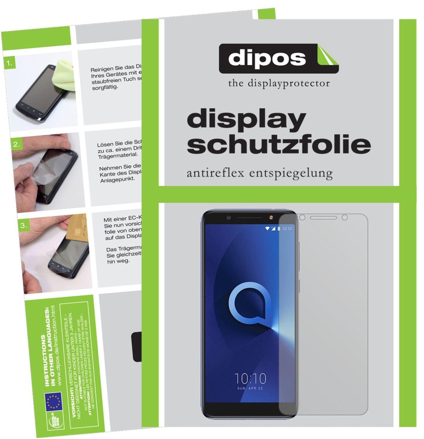 5x Schutzfolie matt für Alcatel 3X Display-Schutzf (2)