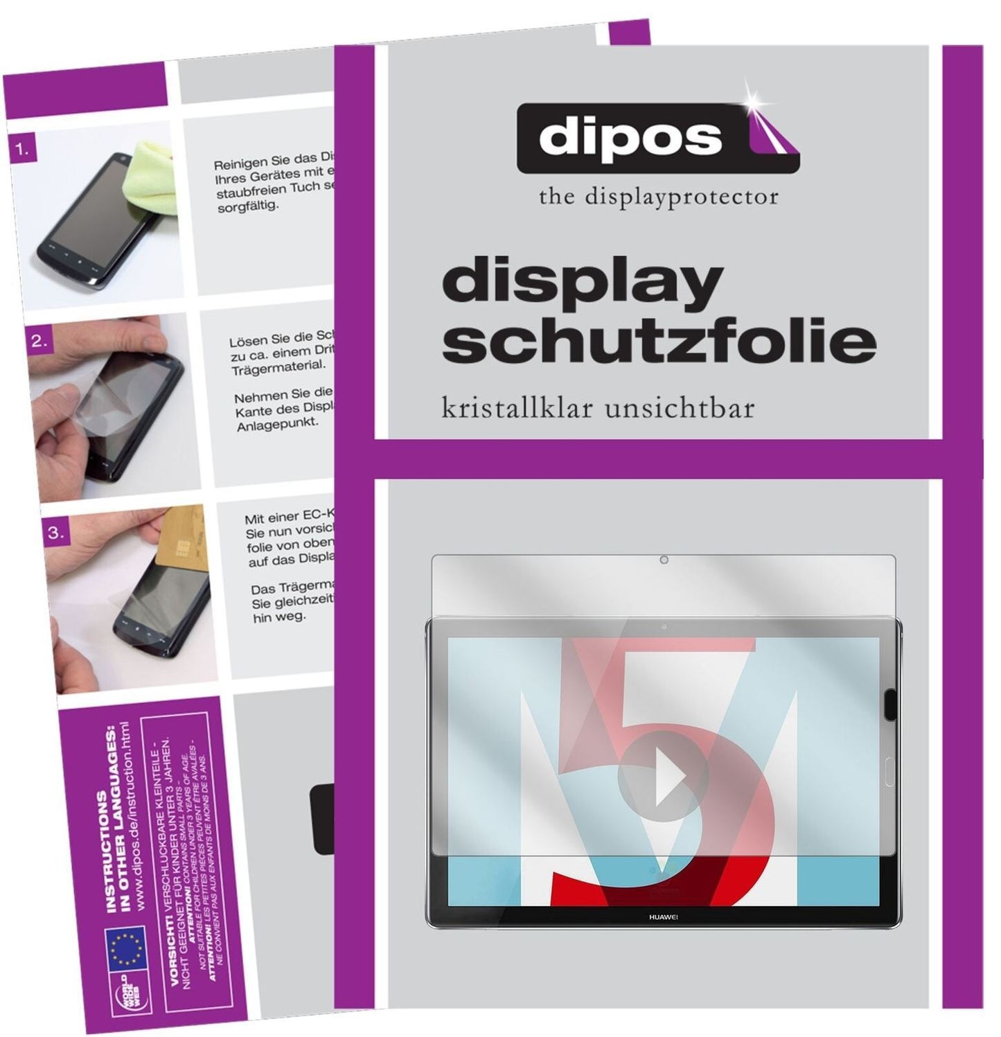 1x Schutzfolie klar für Huawei Mediapad M5 Pro 10  (2)