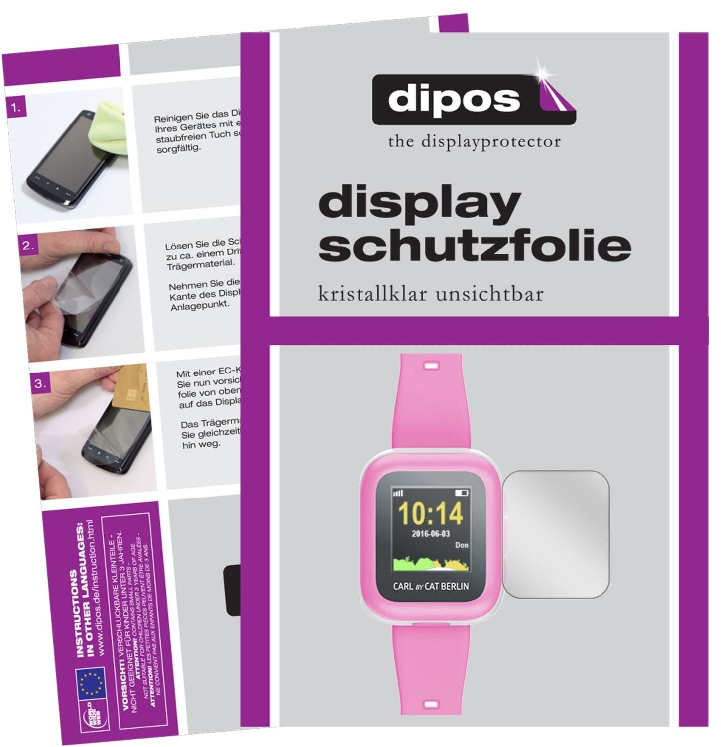 5x Schutzfolie klar für CAT Carl Kids Display-Schu (2)