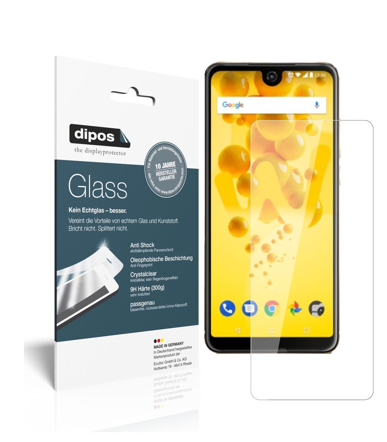 1x 9H Schutzfolie für Wiko View 2 Pro Panzerfolie (2)