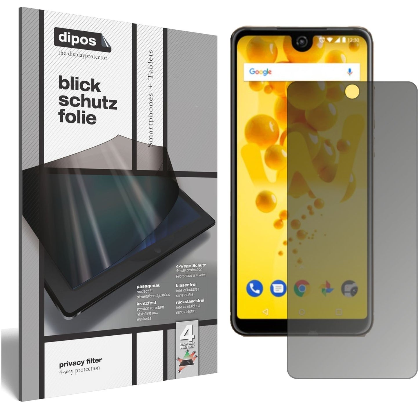 Blickschutzfolie für Wiko View 2 Pro matt Schutzfo (1)