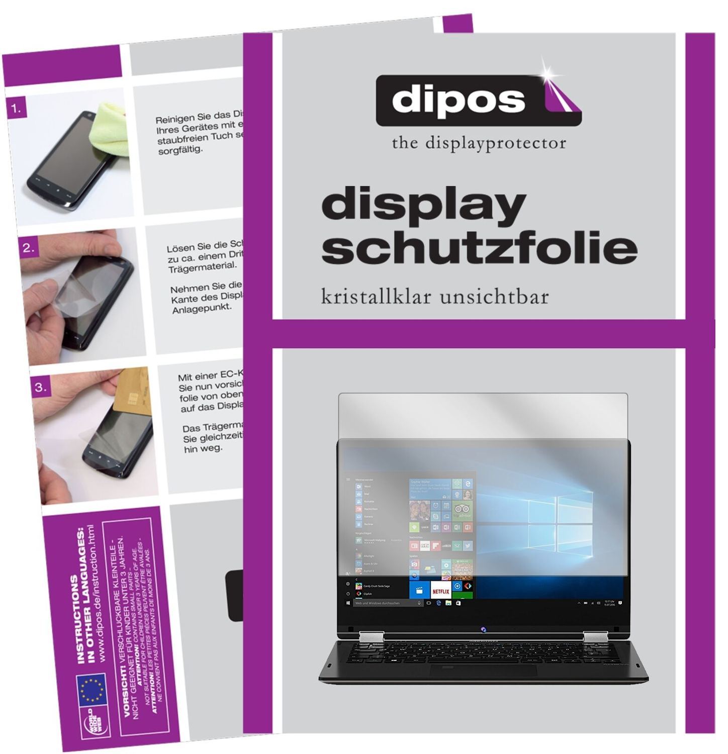 1x Schutzfolie klar für Medion Akoya E3215 Display (2)