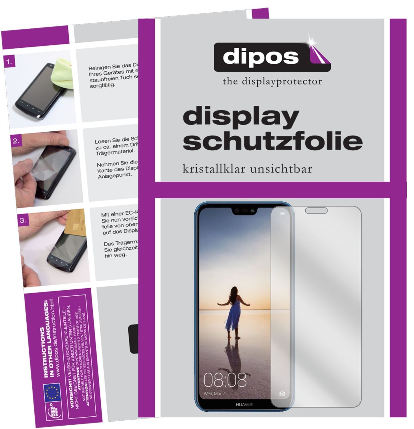 6x Schutzfolie klar für Huawei P20 Lite Display-Sc (1)