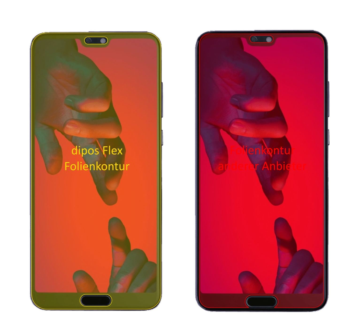 3x 3D Full Cover Schutzfolie für Huawei P20 (2)