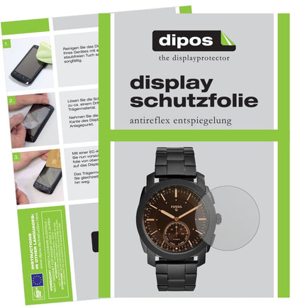 5x Schutzfolie matt für Fossil Q Machine Display-S (2)