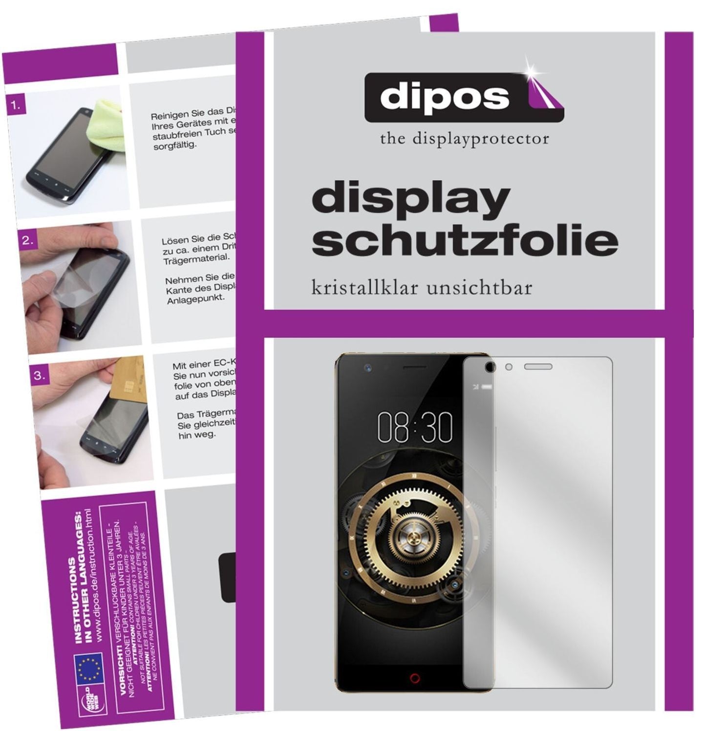 5x Schutzfolie klar für ZTE Nubia Z17 Lite Display (2)