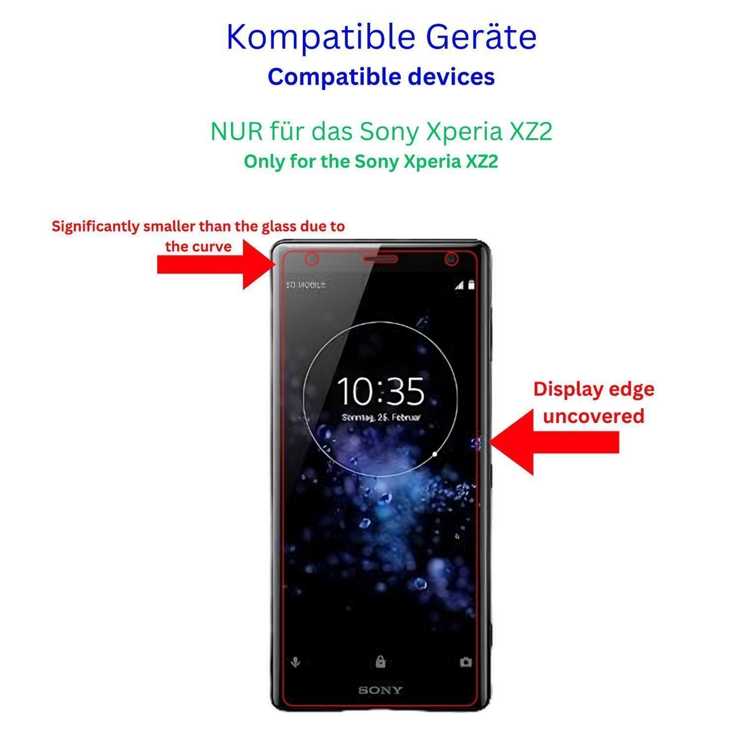Blickschutzfolie für Sony Xperia XZ2 Compact matt  (3)