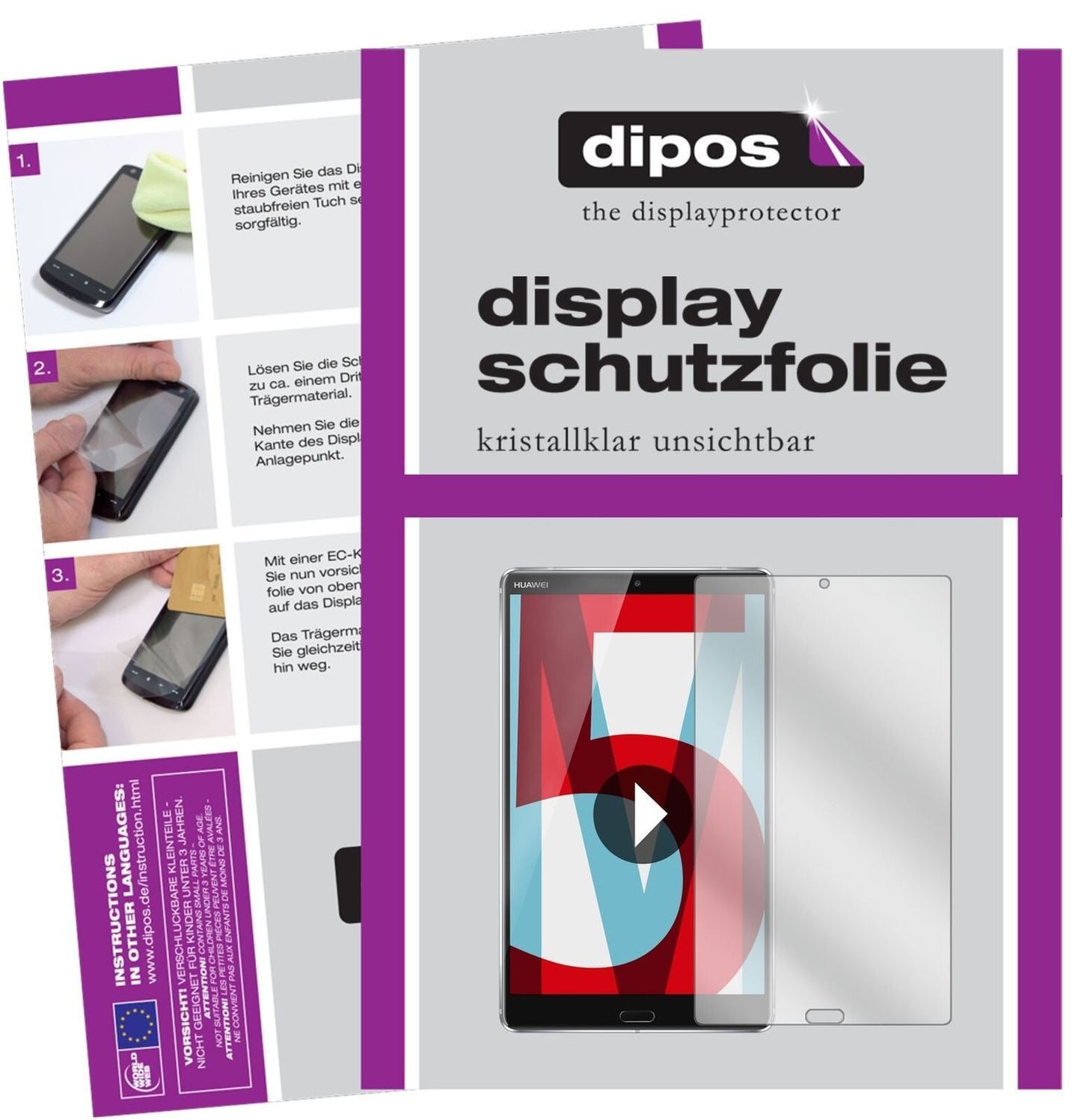 1x Schutzfolie klar für Huawei Mediapad M5 10 Zoll (2)