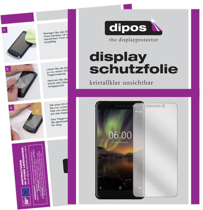 6x Schutzfolie klar für Nokia 6 (2018) Display-Sch (1)