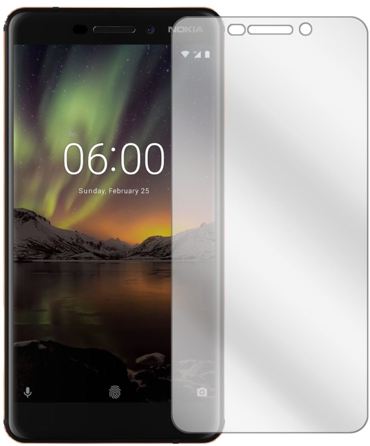 6x Schutzfolie klar für Nokia 6 (2018) Display-Sch (2)